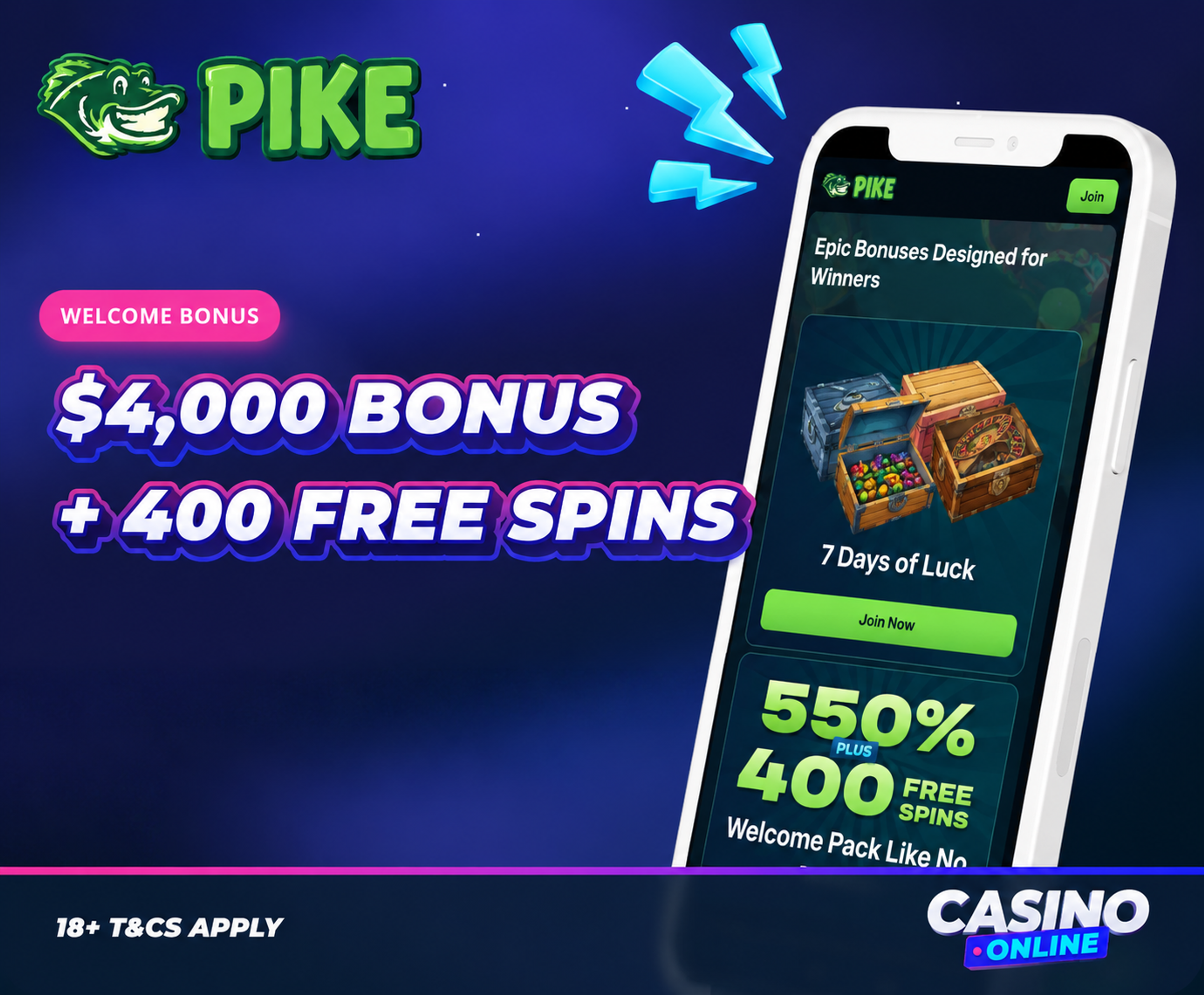 pike casino welcome offer