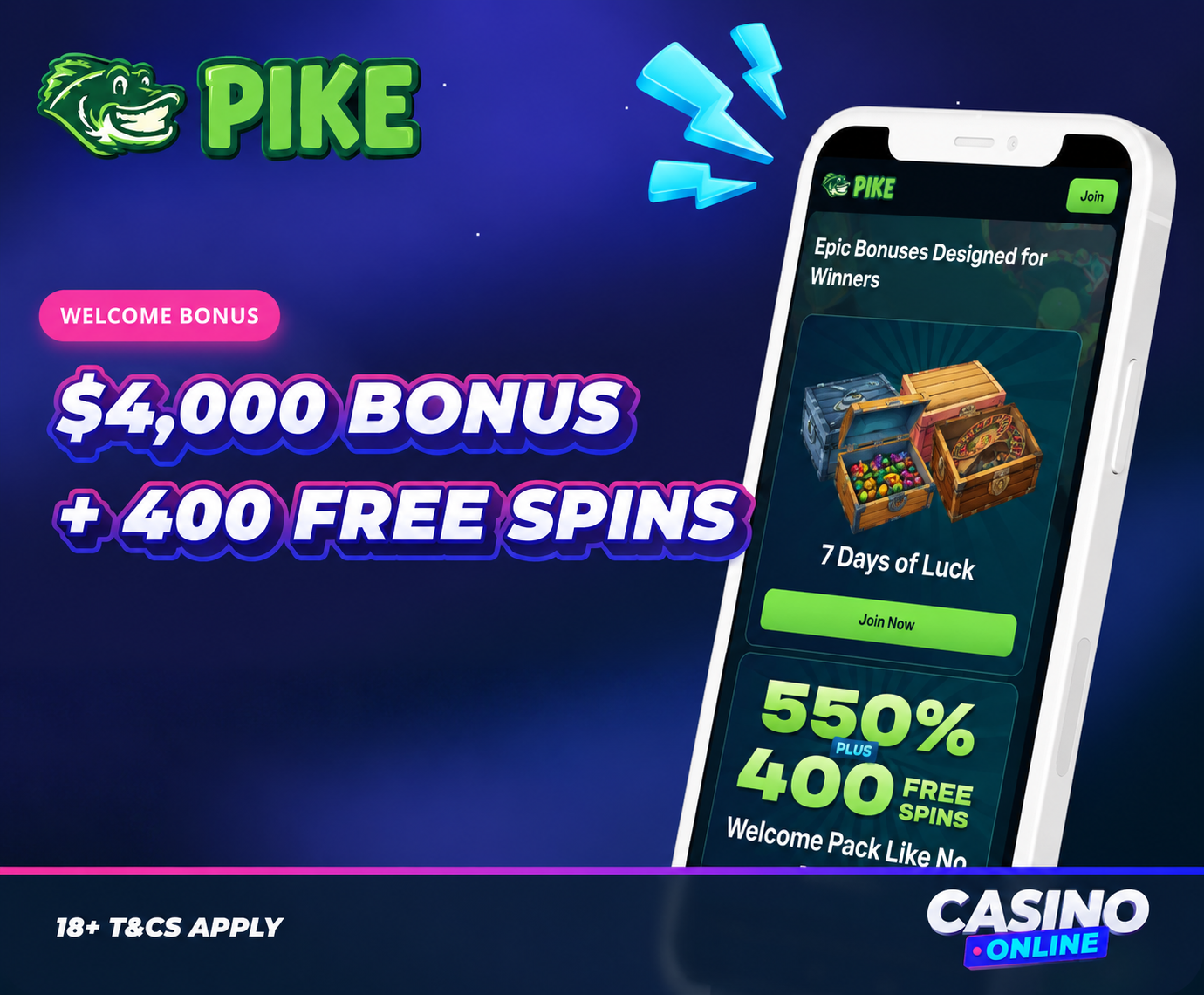 pike casino welcome offer