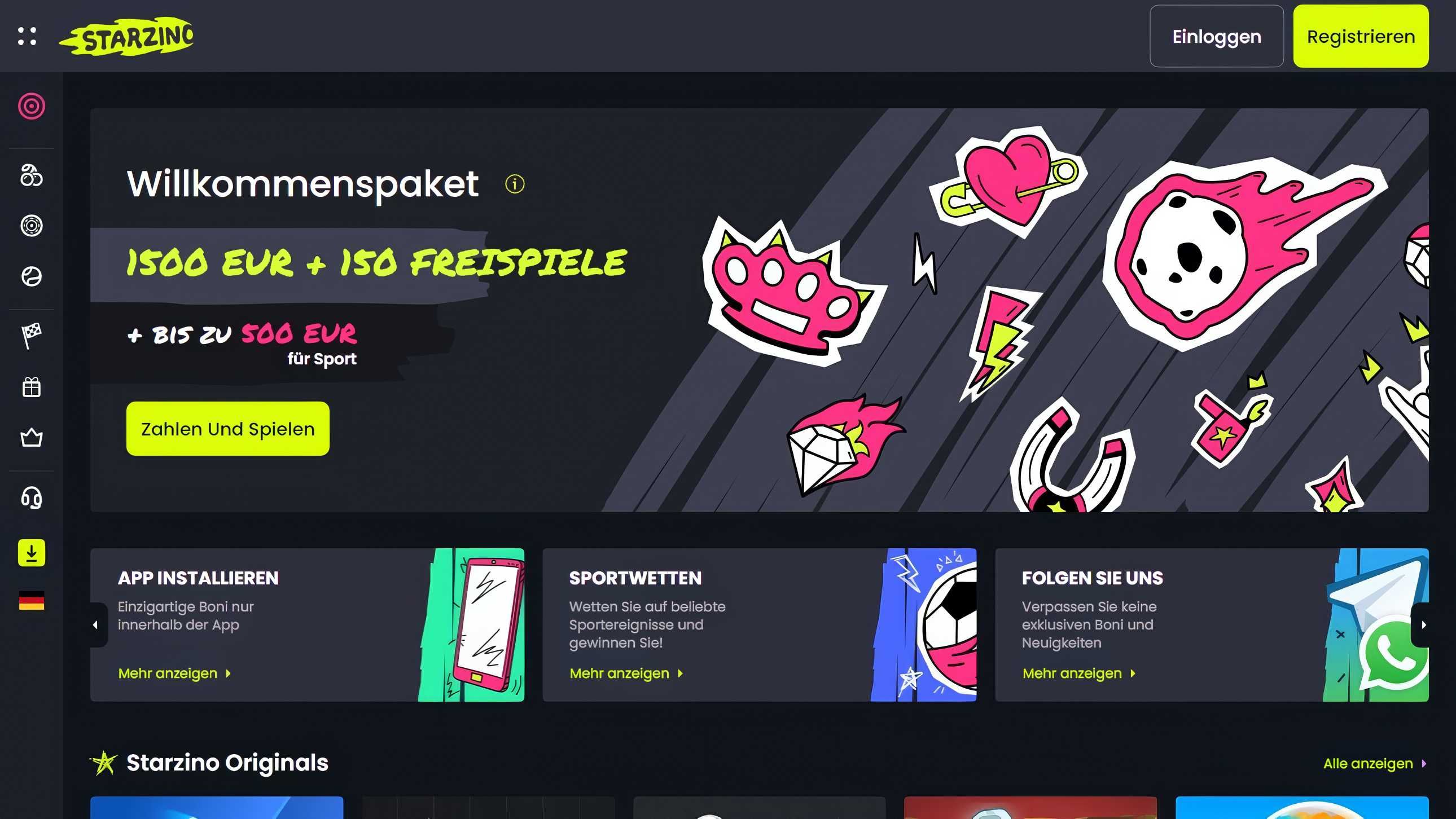 Starzino desktop screenshot 1