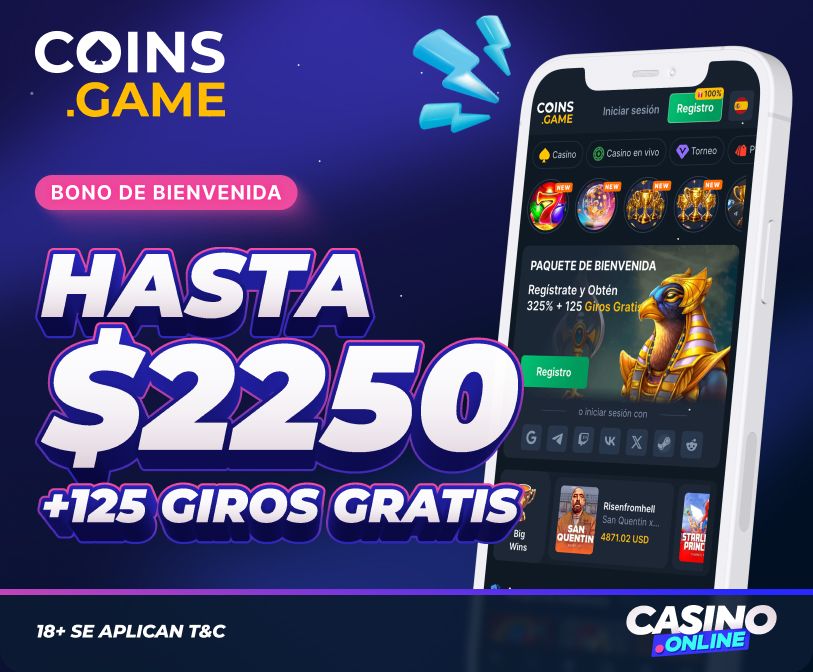 Bono de bienvenida de Coins.game