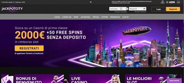 JackpotCity desktop screenshot 1