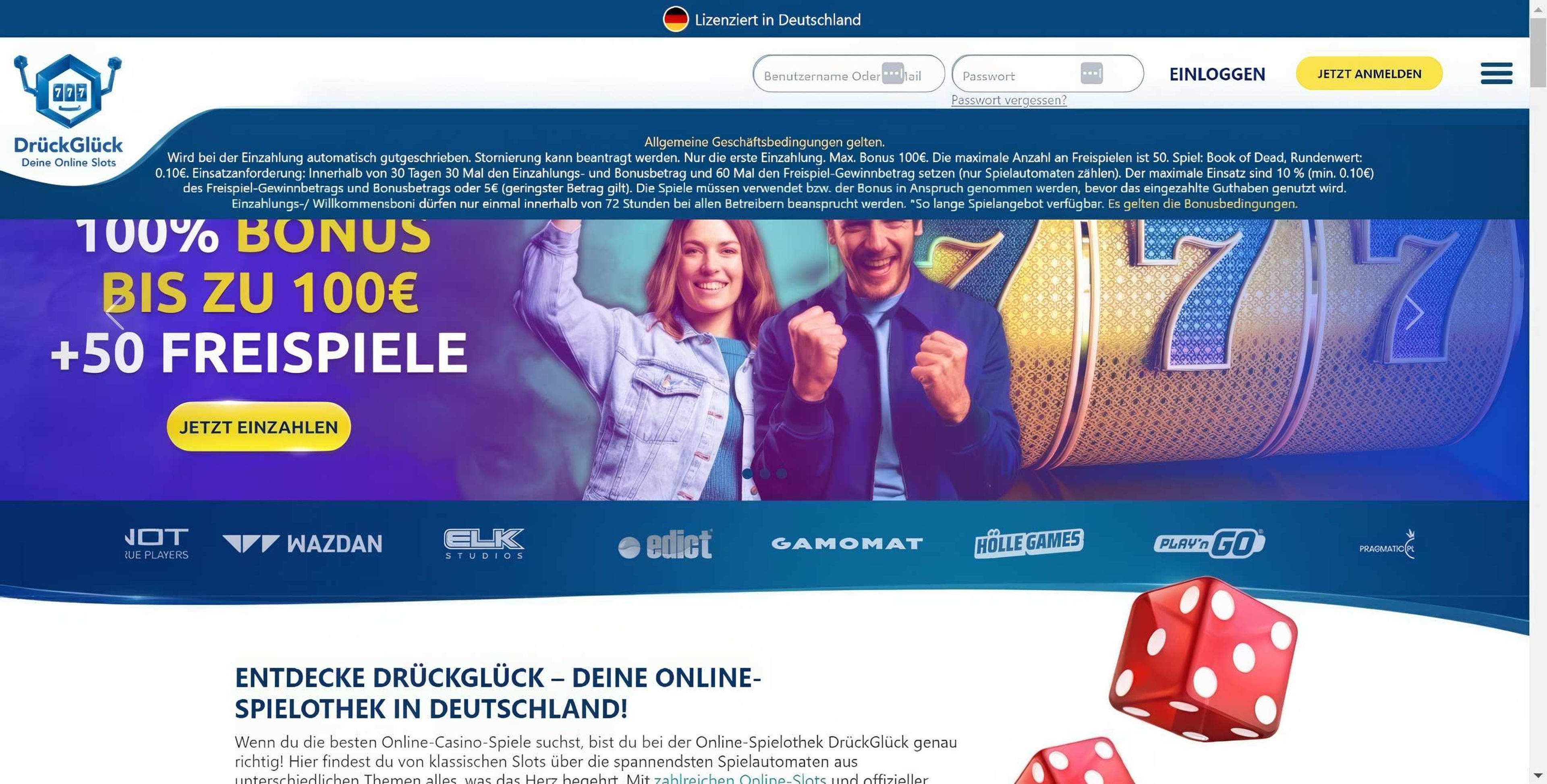 DrueckGlueck desktop screenshot 1