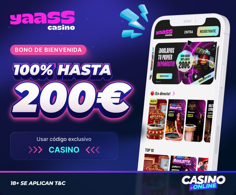 Bono de bienvenida de Yaass Casino en España.