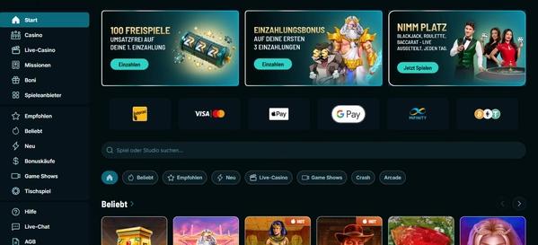 Lucky Riches Homepage Desktop