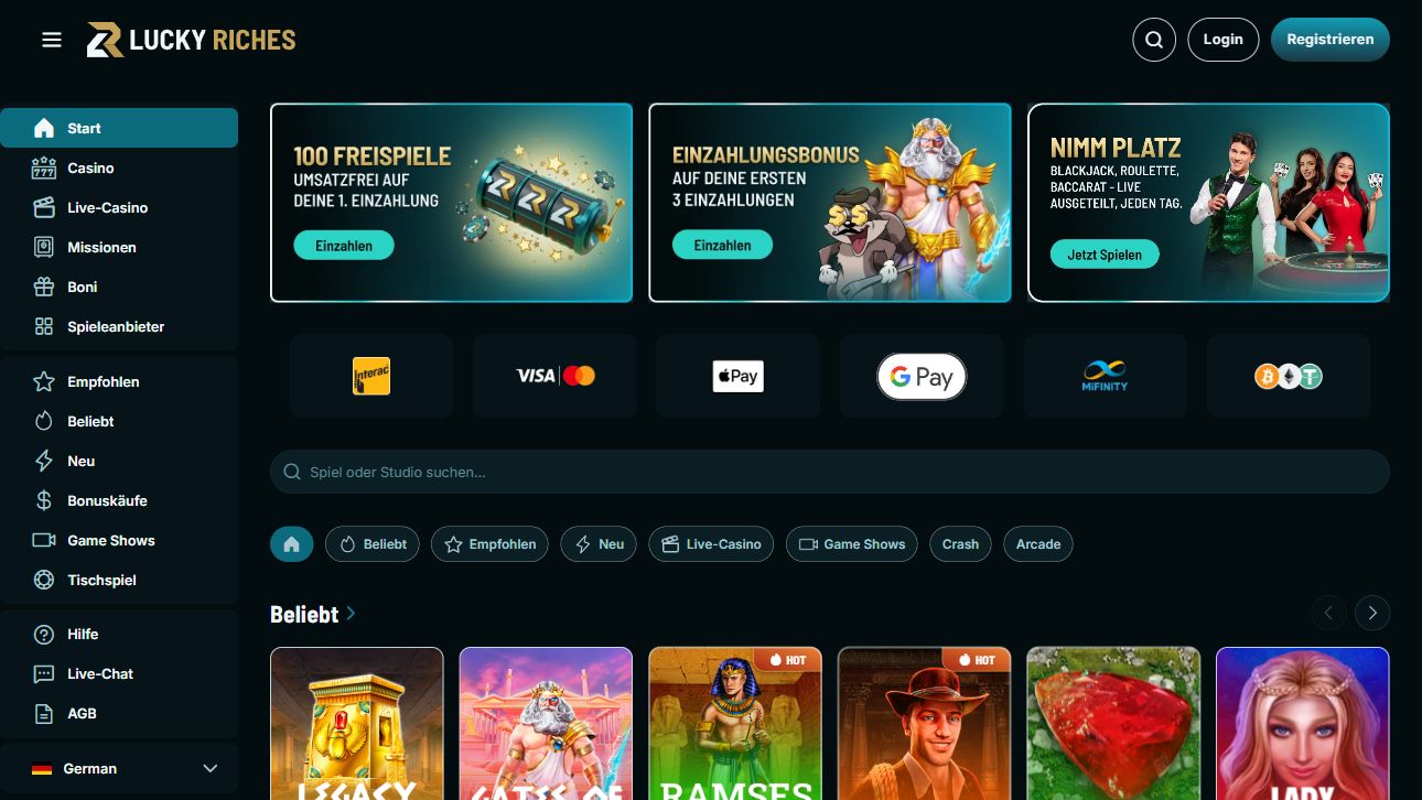Lucky Riches desktop screenshot 1