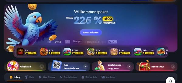 Martin Casino Homepage Desktop