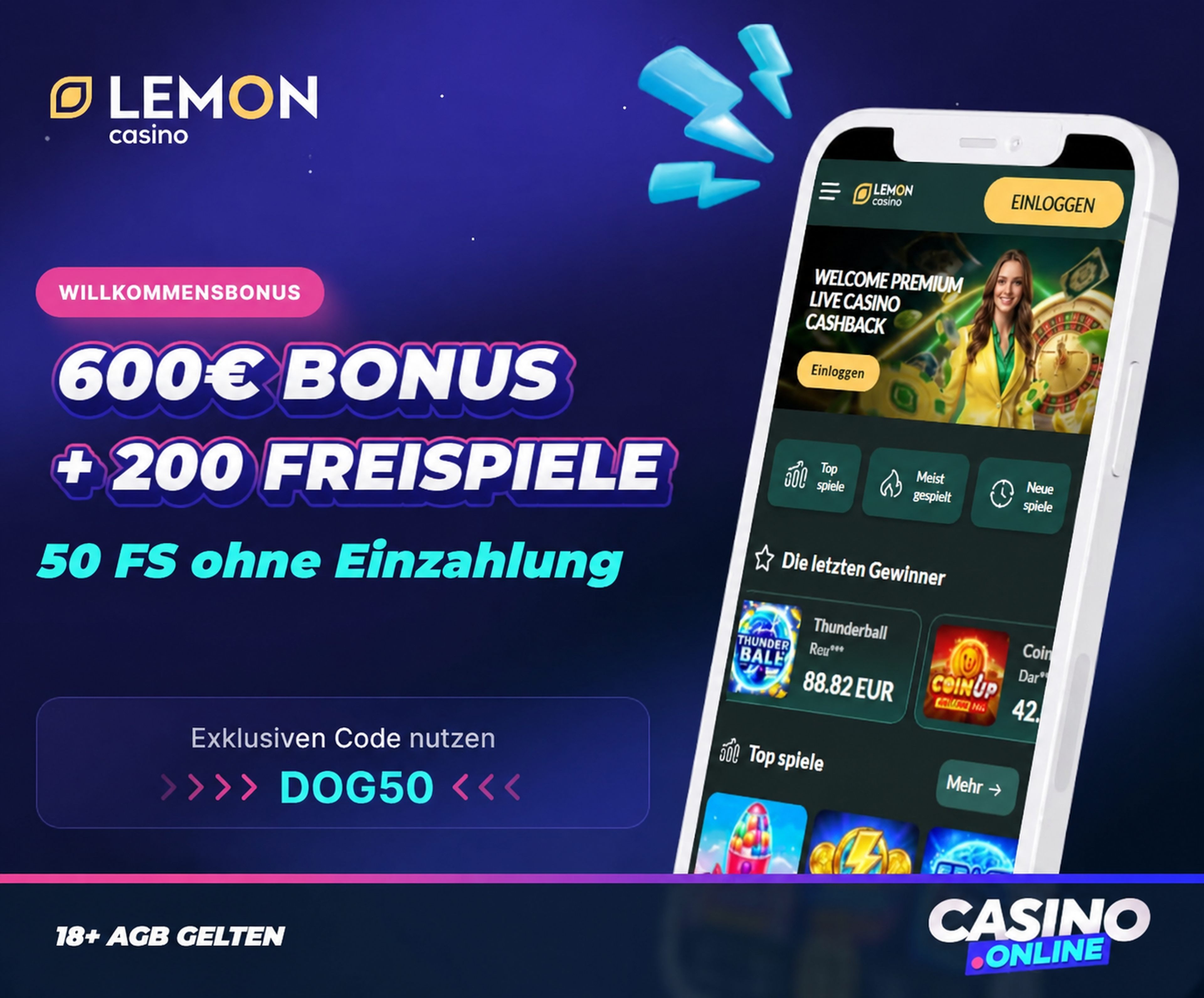 Lemon Casino Willkommensangebot