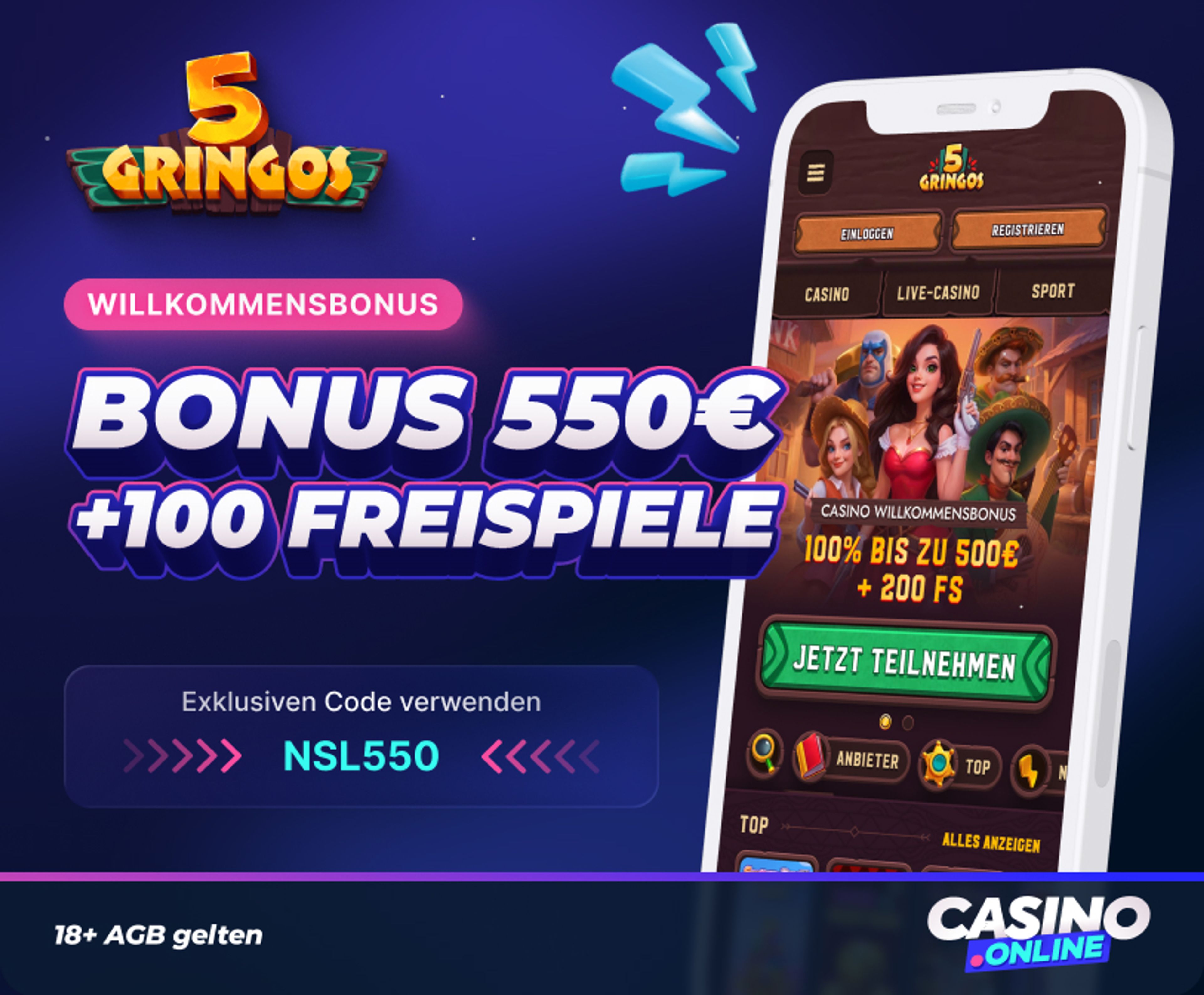 5Gringos Casino Willkommenspaket