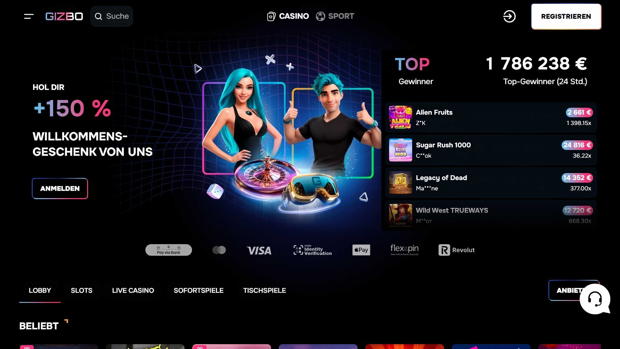 Gizbo desktop screenshot 1