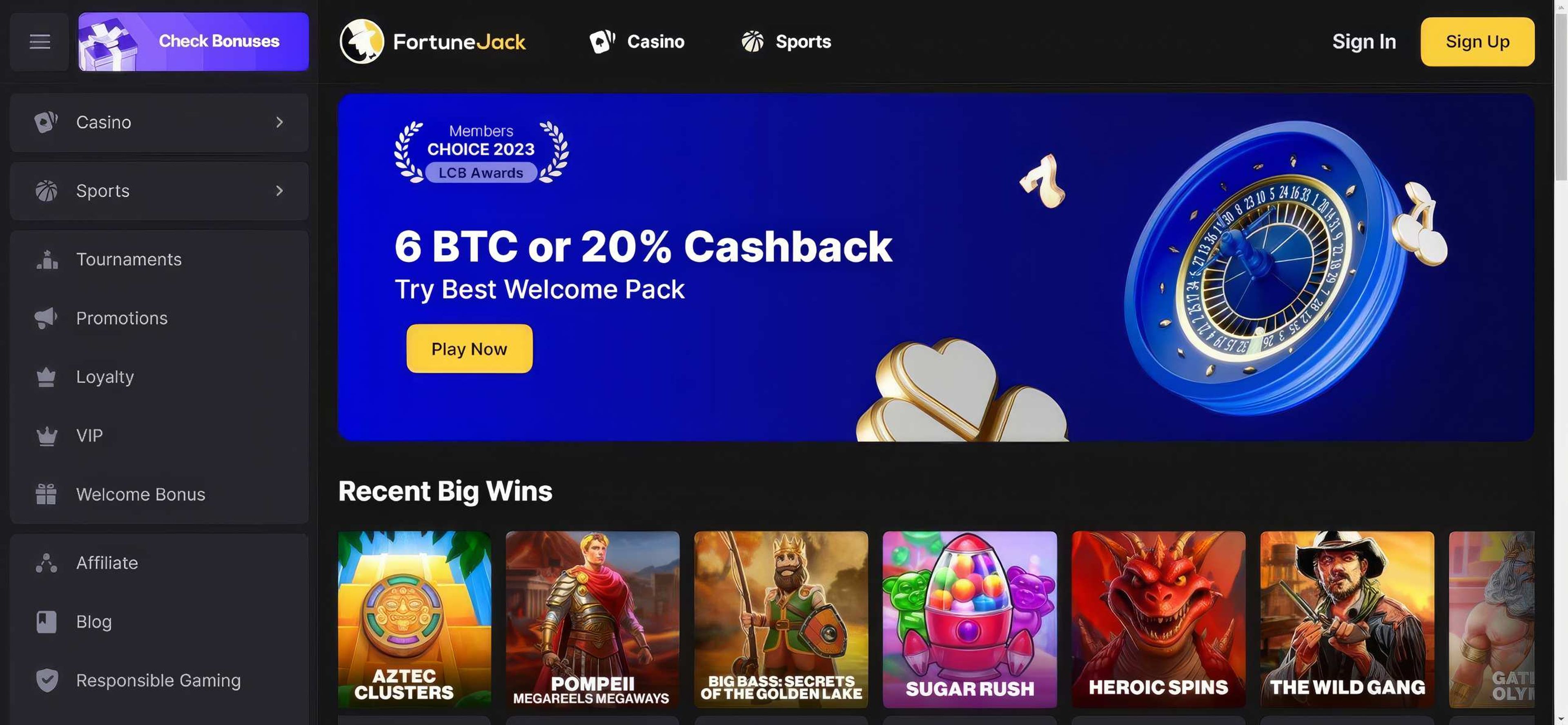 FortuneJack desktop screenshot 1