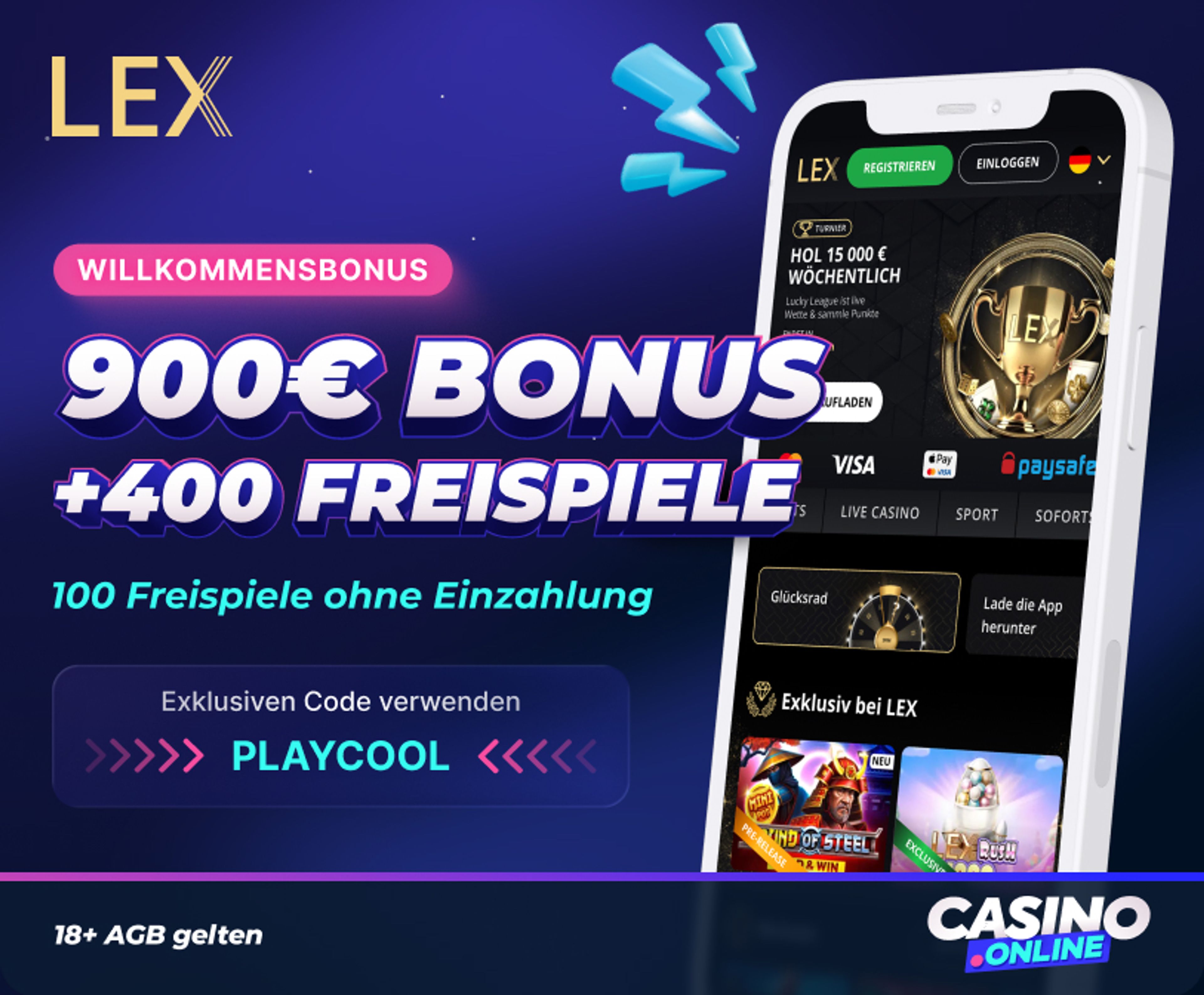 Lex Casino Willkommensbonus