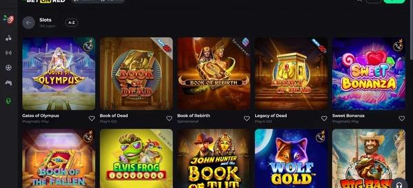 BetOnRed desktop slots