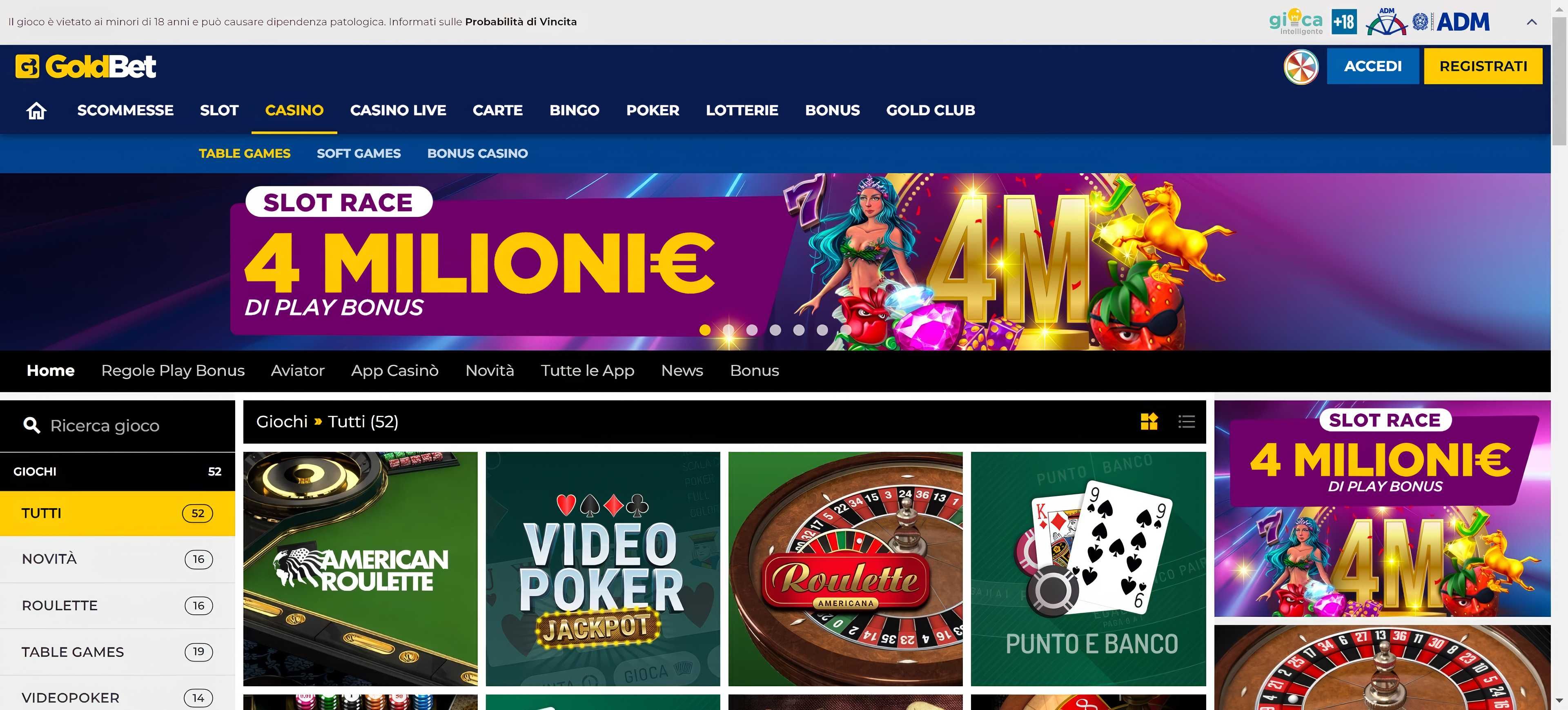Goldbet desktop screenshot 1