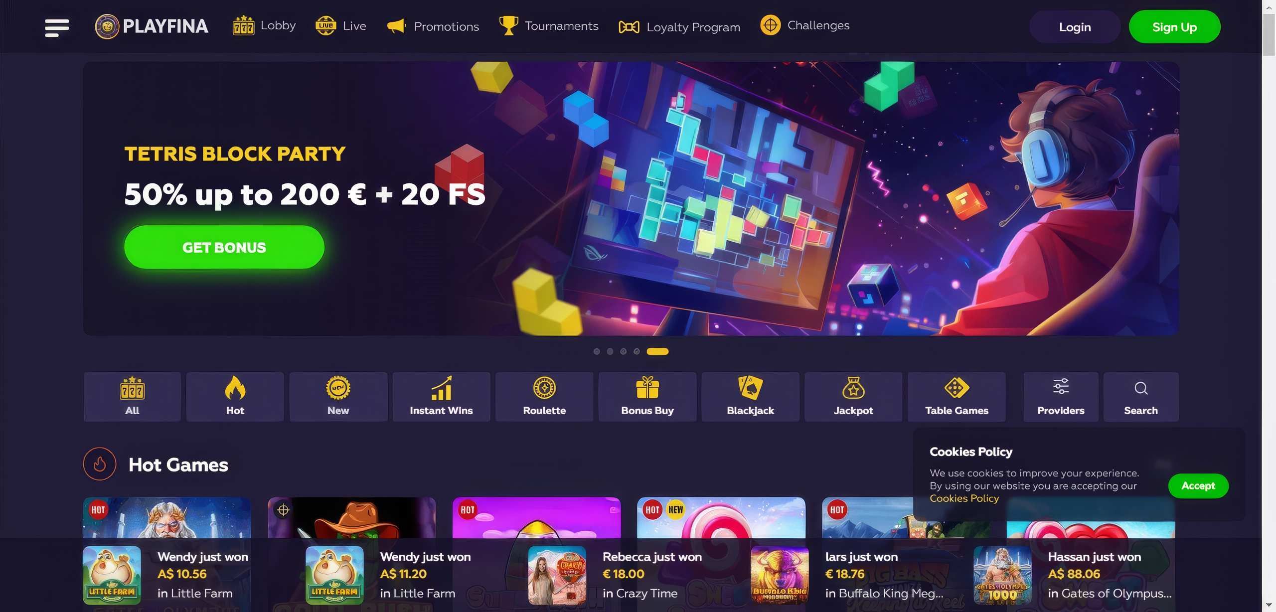 Playfina desktop screenshot 1