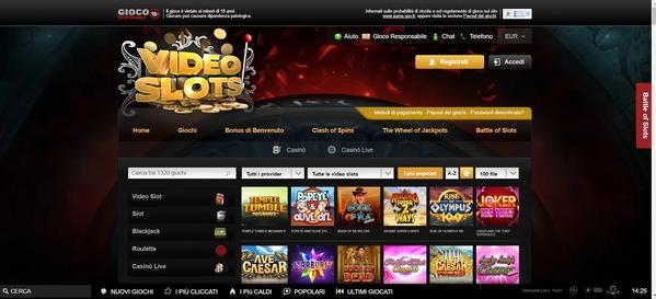 Videoslots Casino Home 