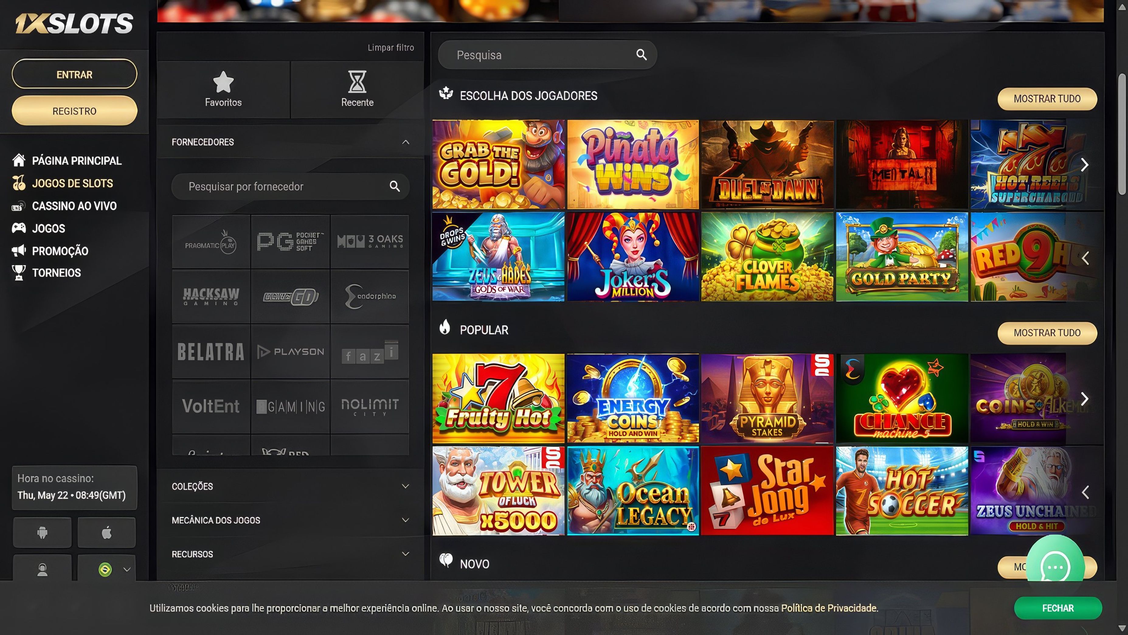 1xSlots desktop screenshot 2