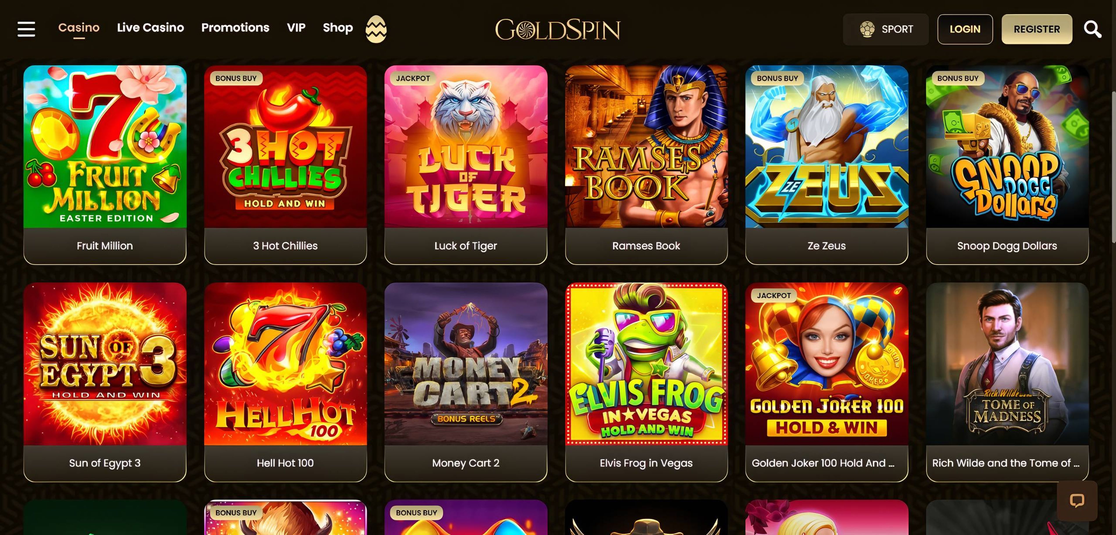 Goldspin desktop screenshot 2