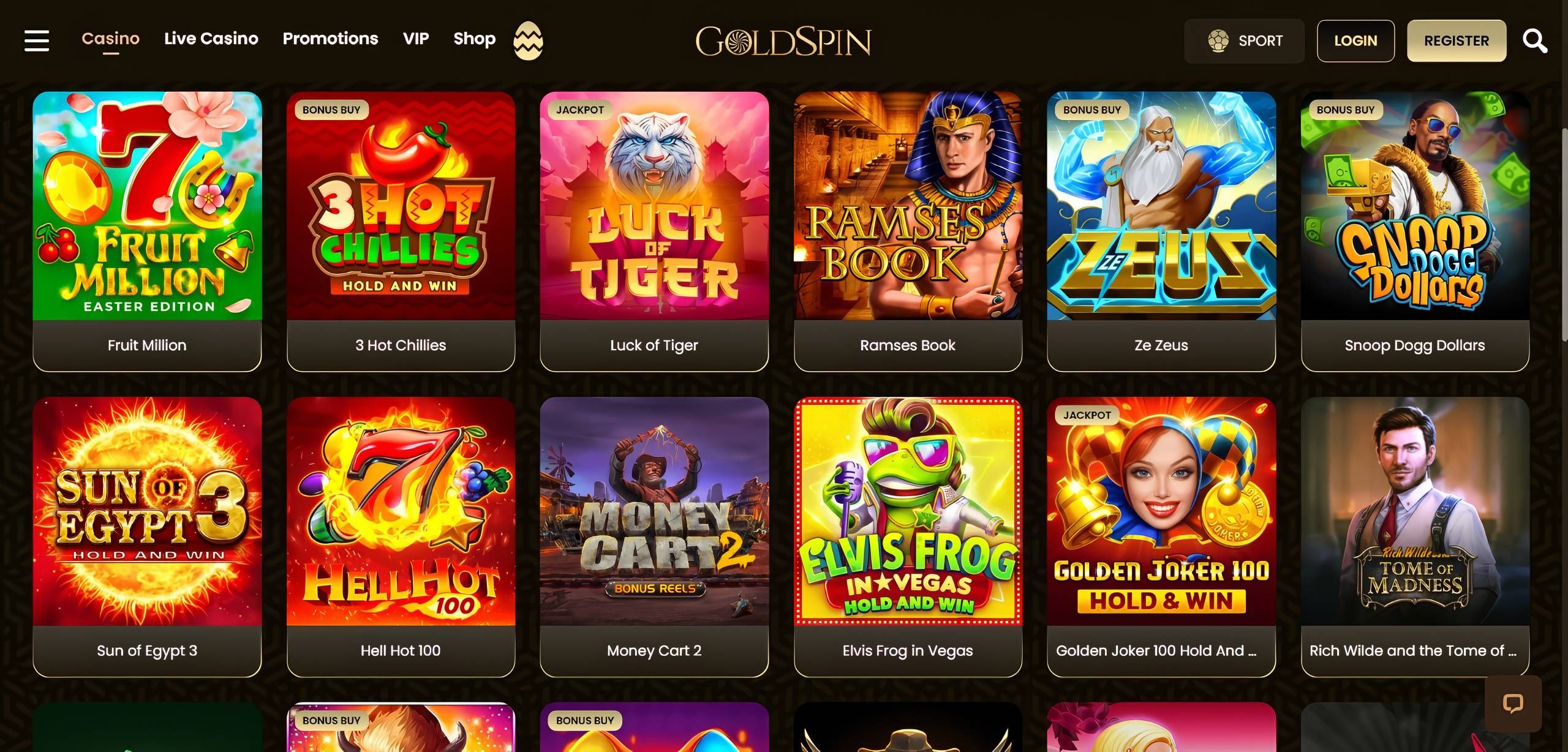 Goldspin desktop screenshot 2