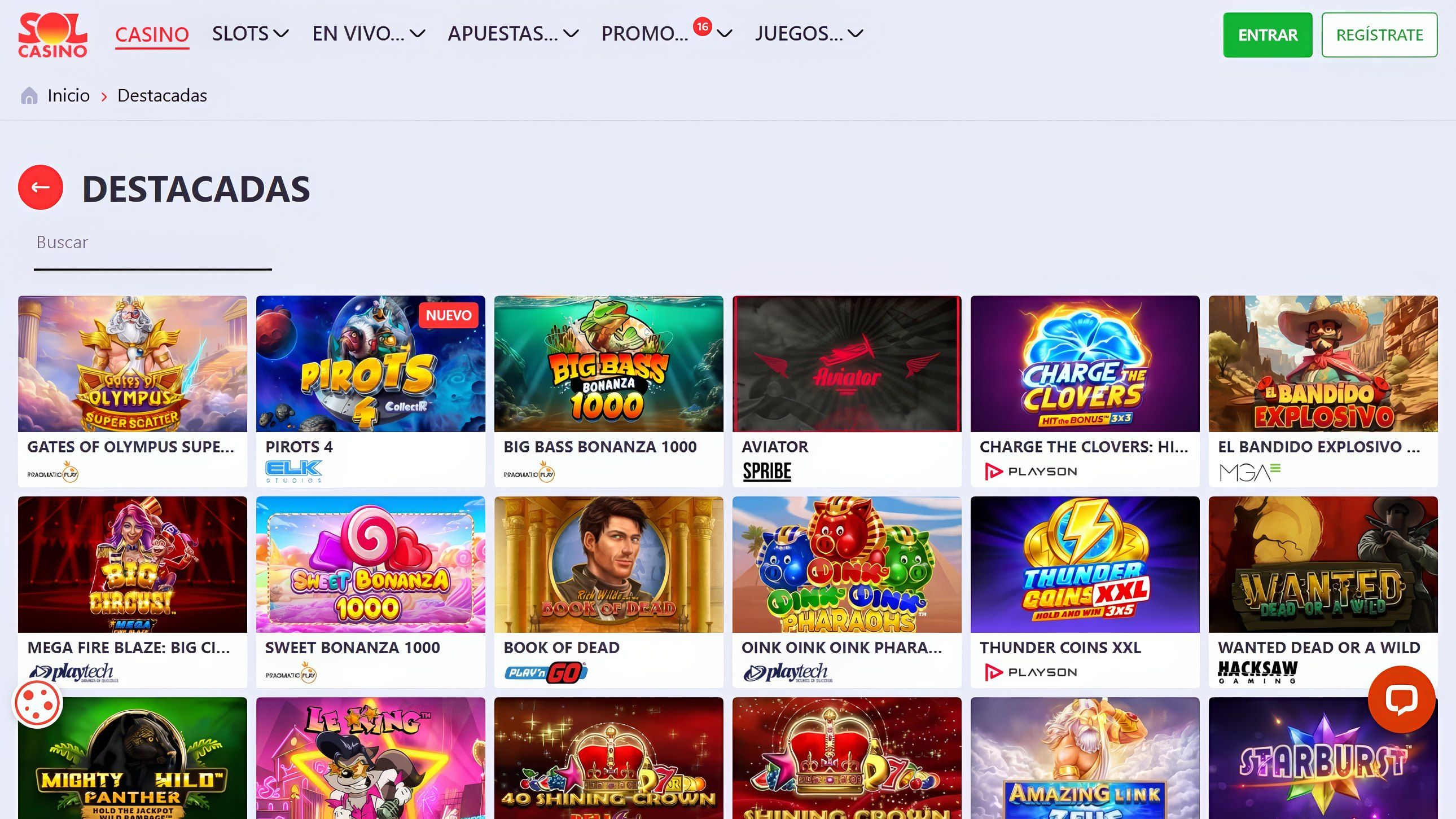 SolCasino.es desktop screenshot 2