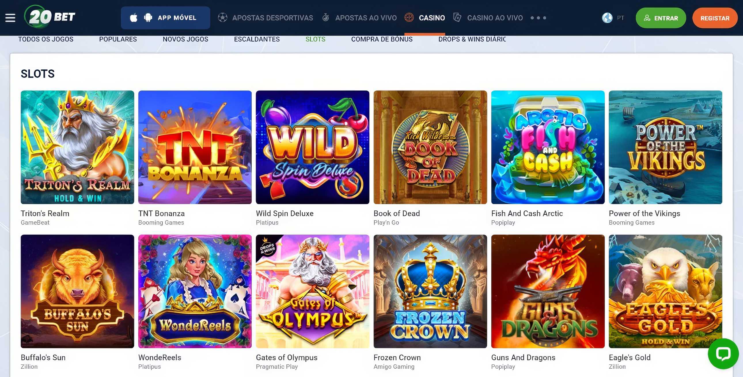 20bet desktop slots