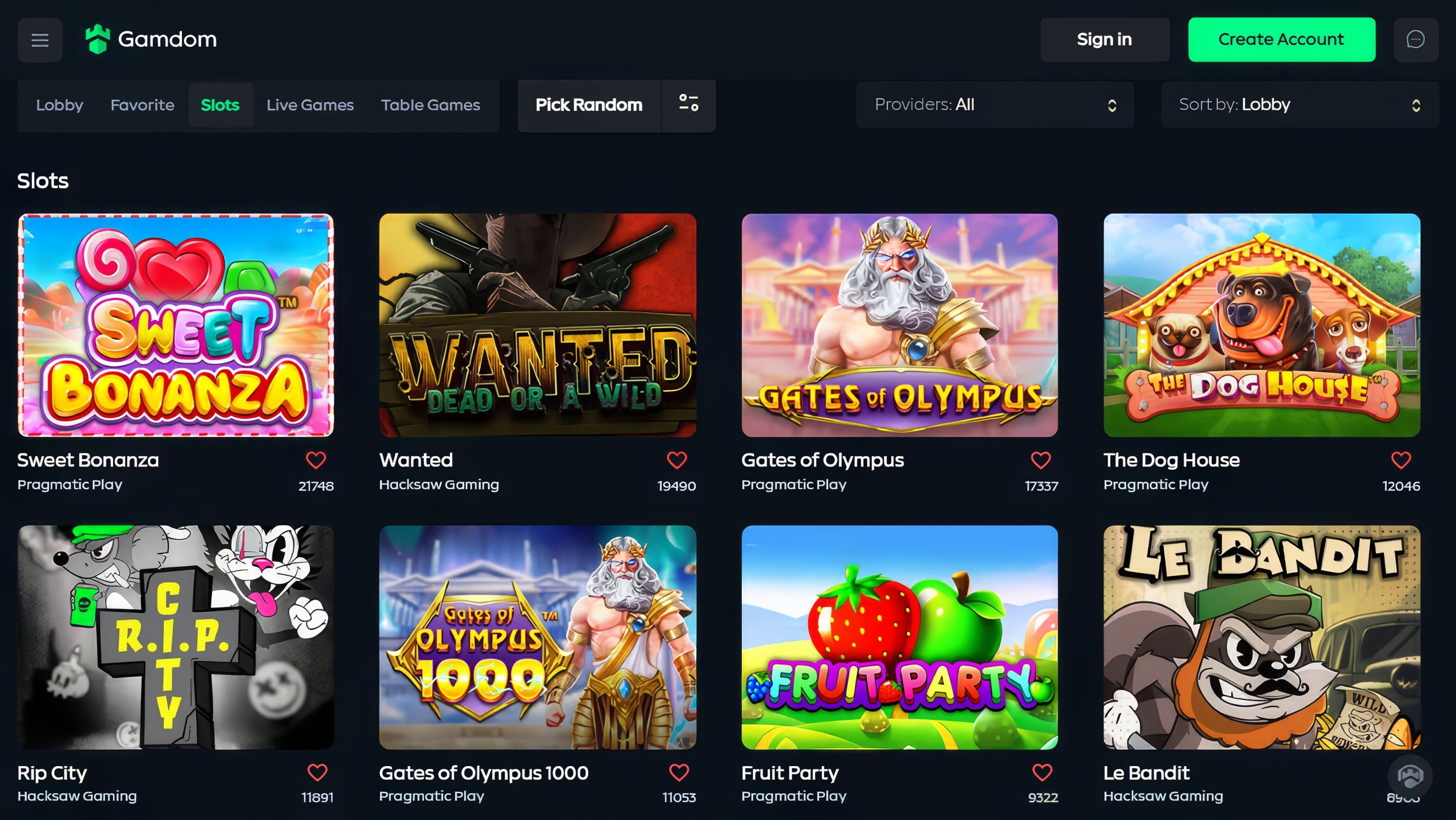 Gamdom desktop screenshot 2