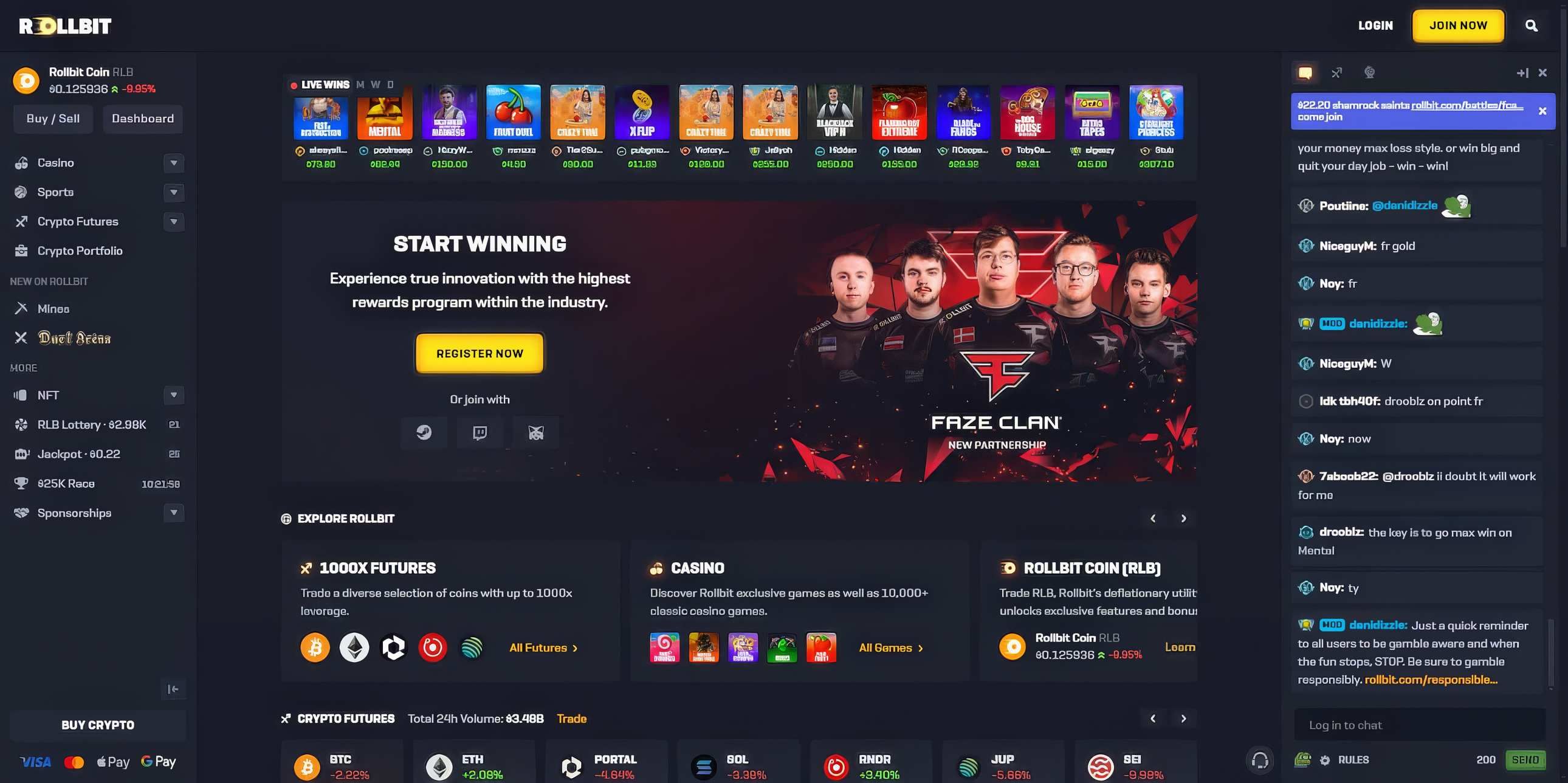 Rollbit desktop screenshot 1