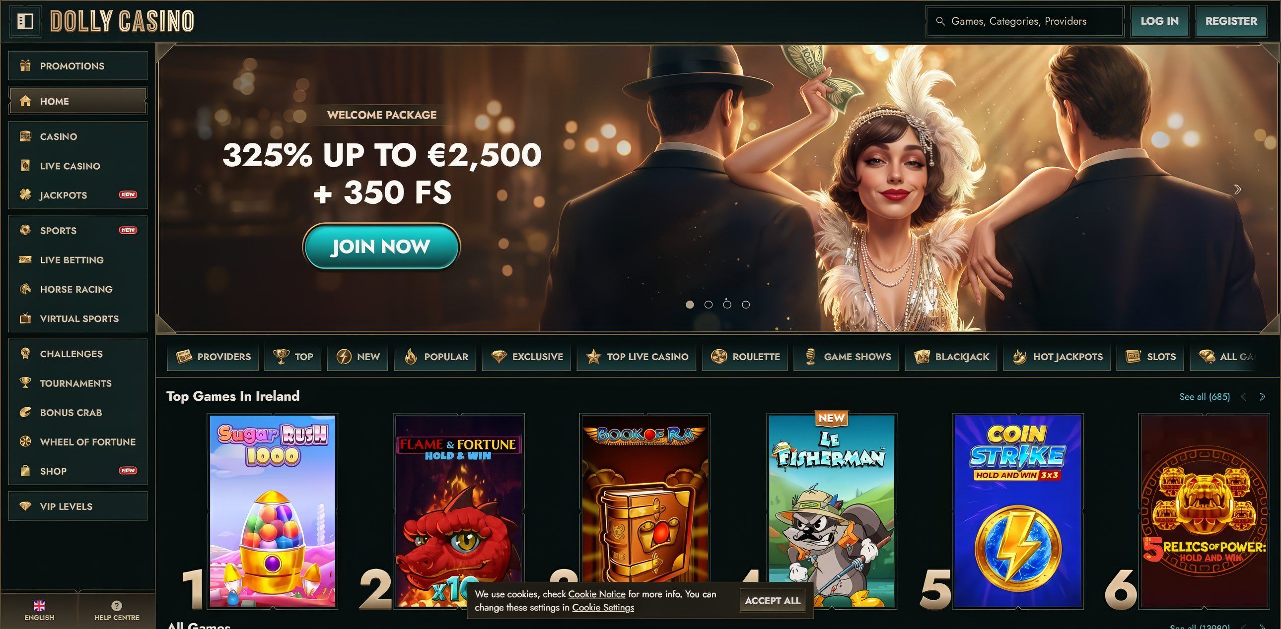 Dolly Casino desktop screenshot 1