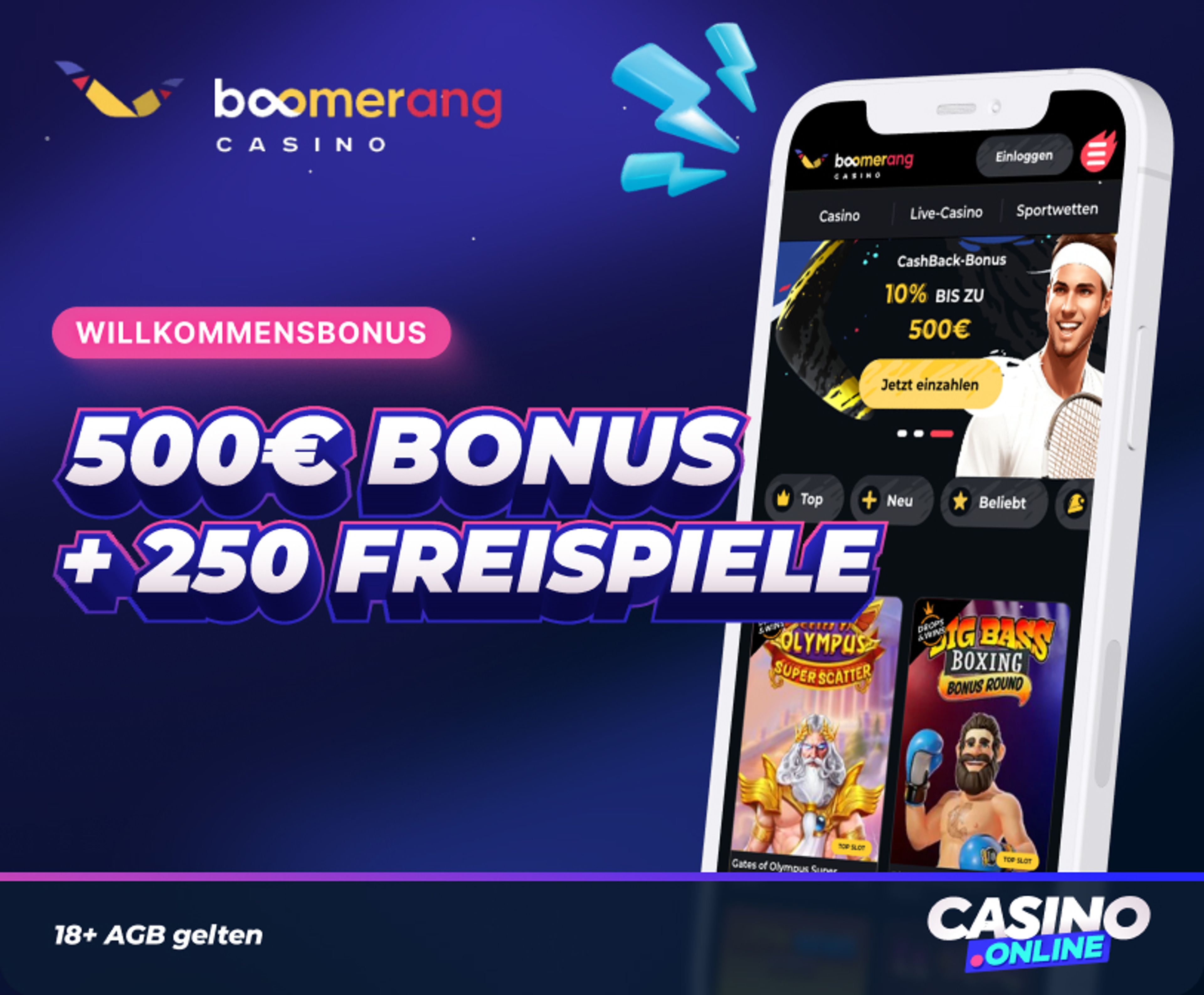 Boomerang Casino Willkommensbonus