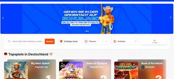 VulkanSpiele Casino Homepage Desktop