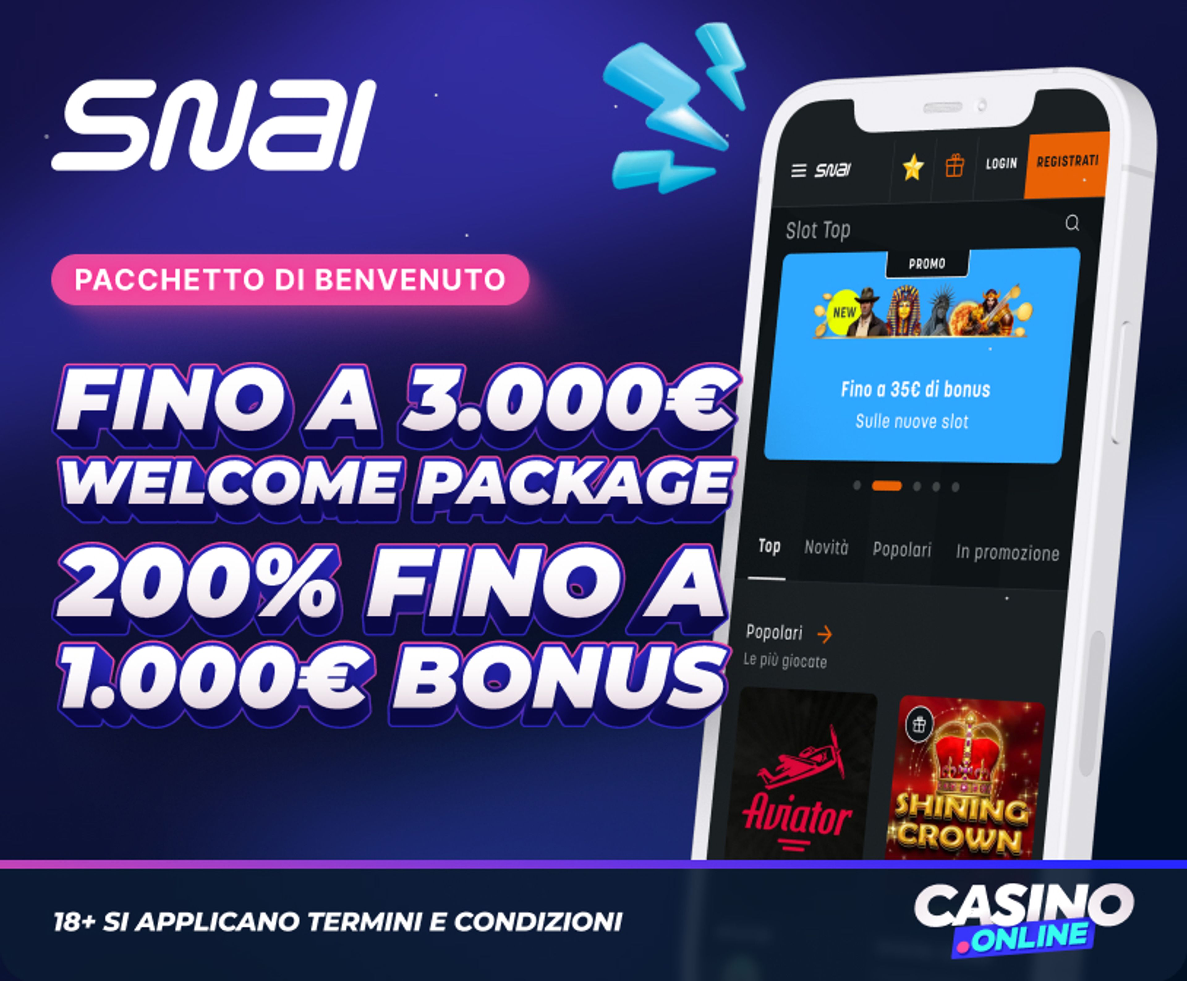Snai Casino Bonus Benvenuto