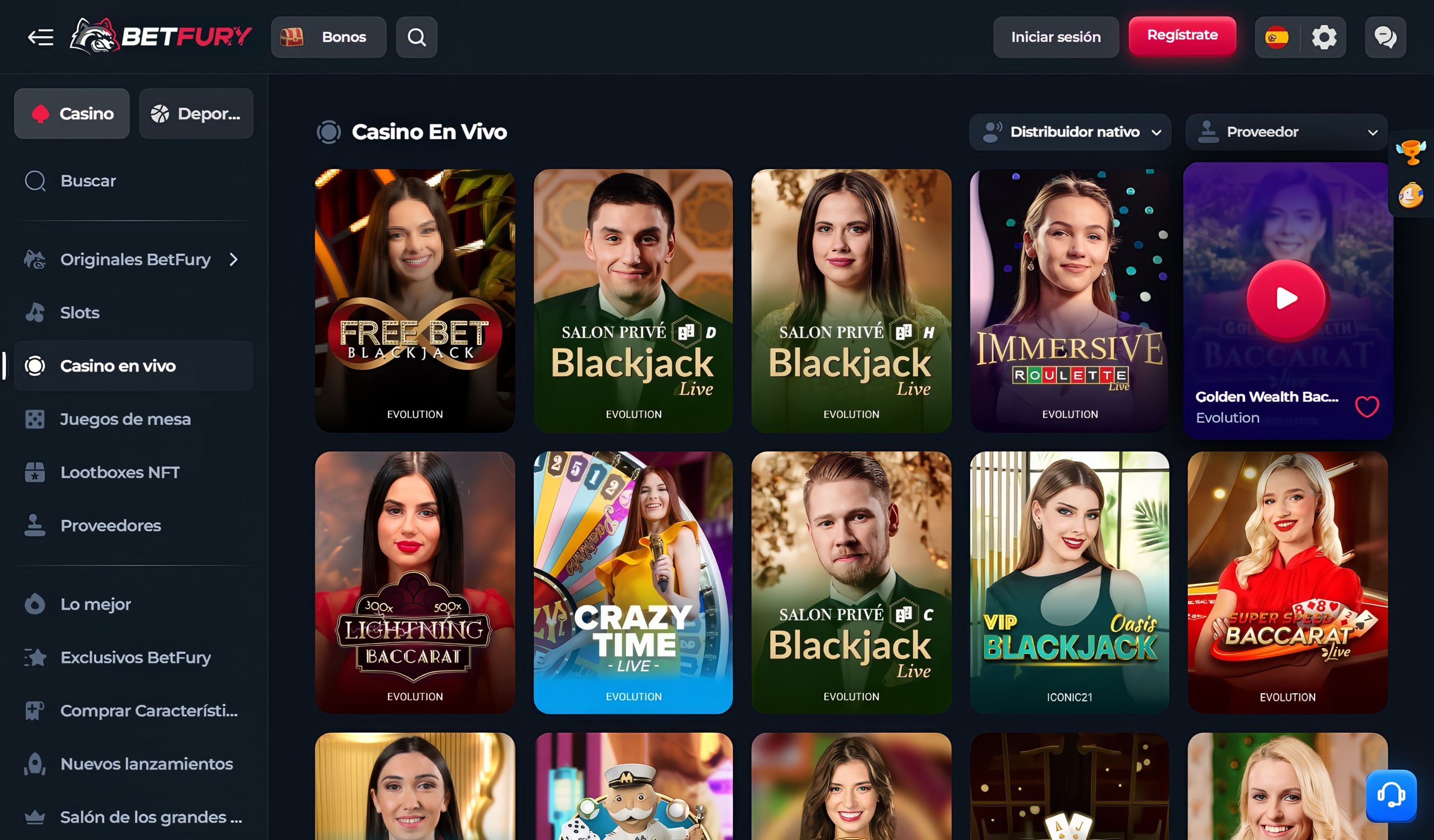 Betfury desktop screenshot 5