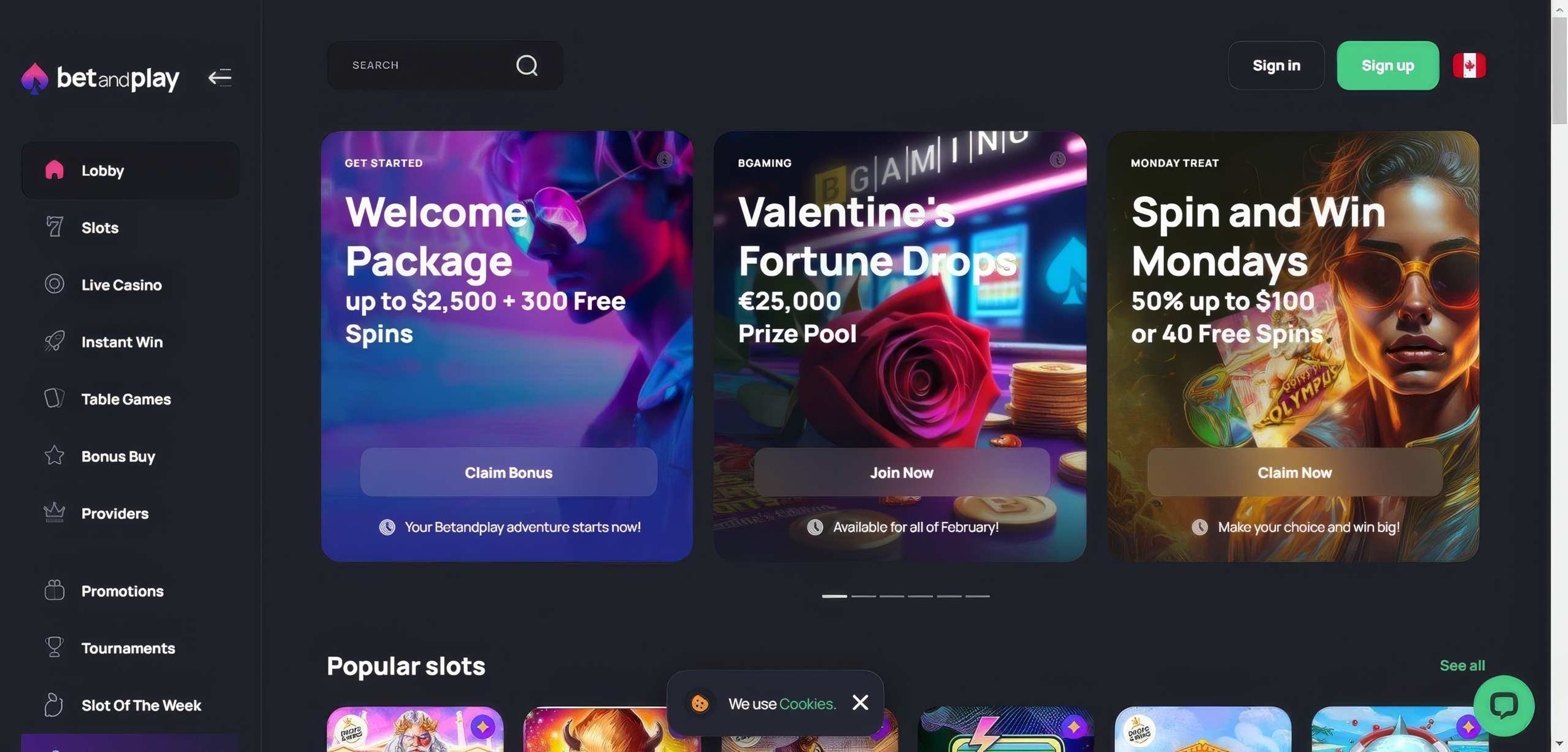 BetandPlay desktop screenshot 1