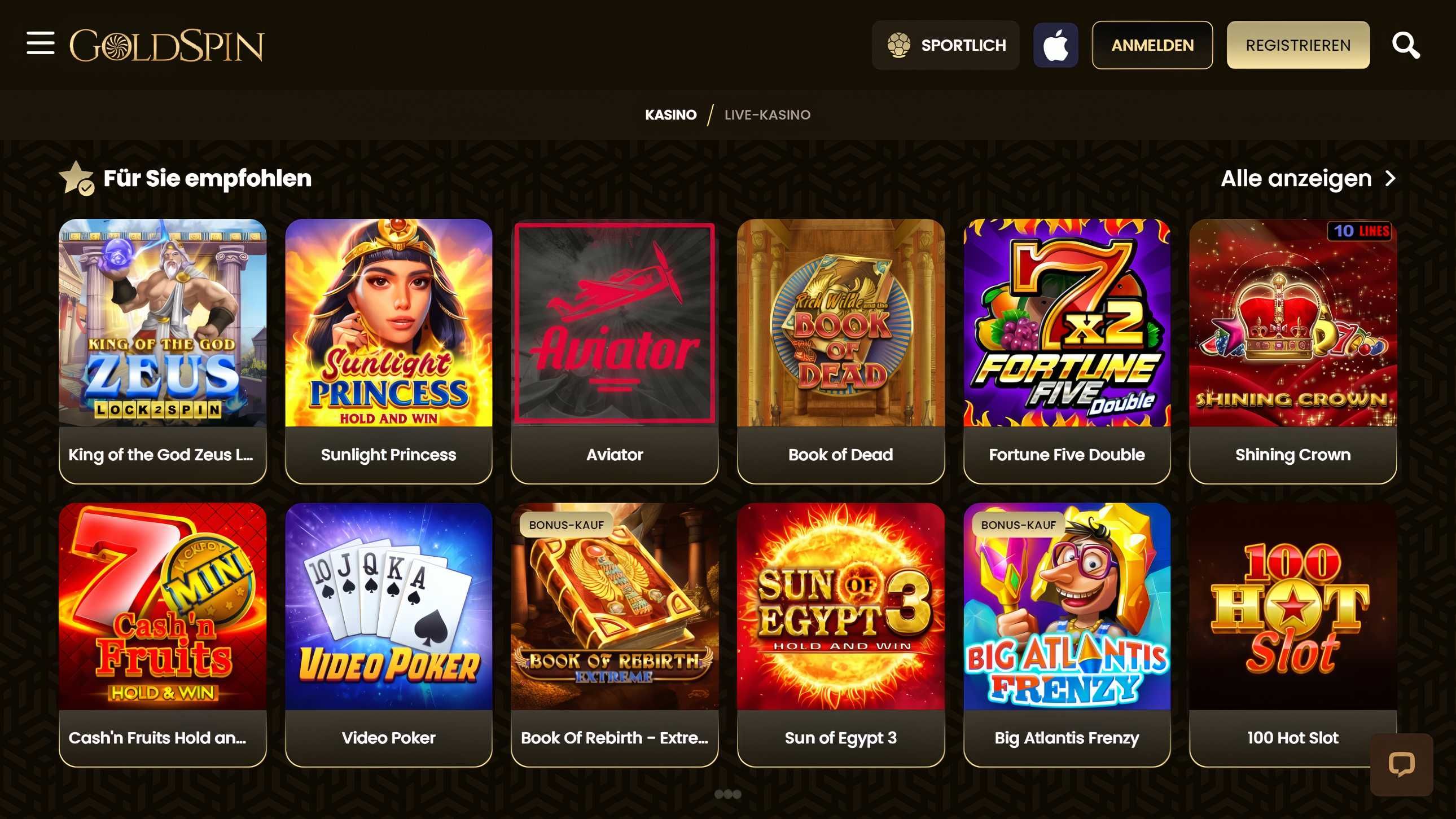 Goldspin desktop screenshot 2