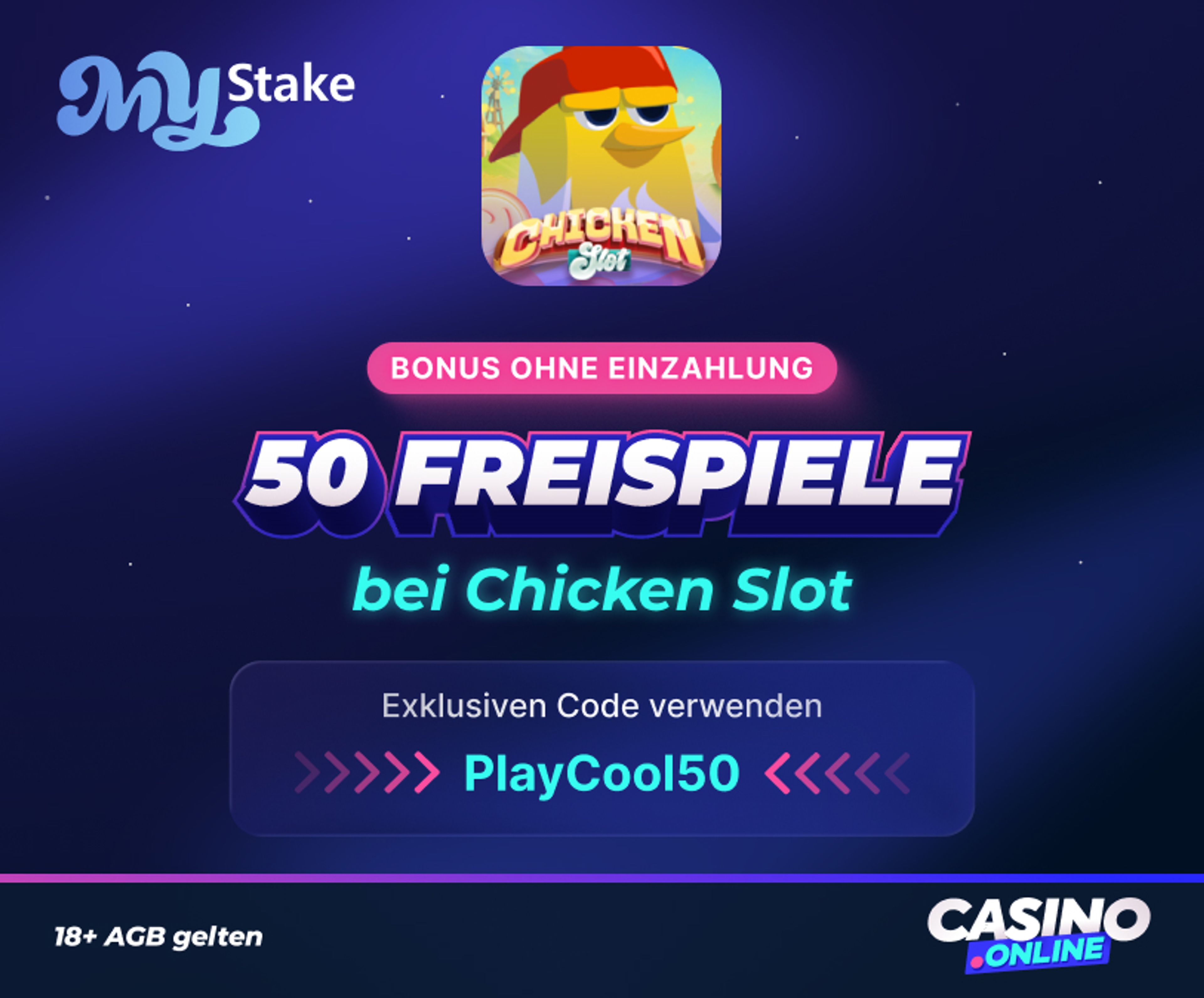 MyStake Freispiele ohne Einzahlung