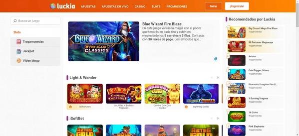 Lobby de casino de Luckia