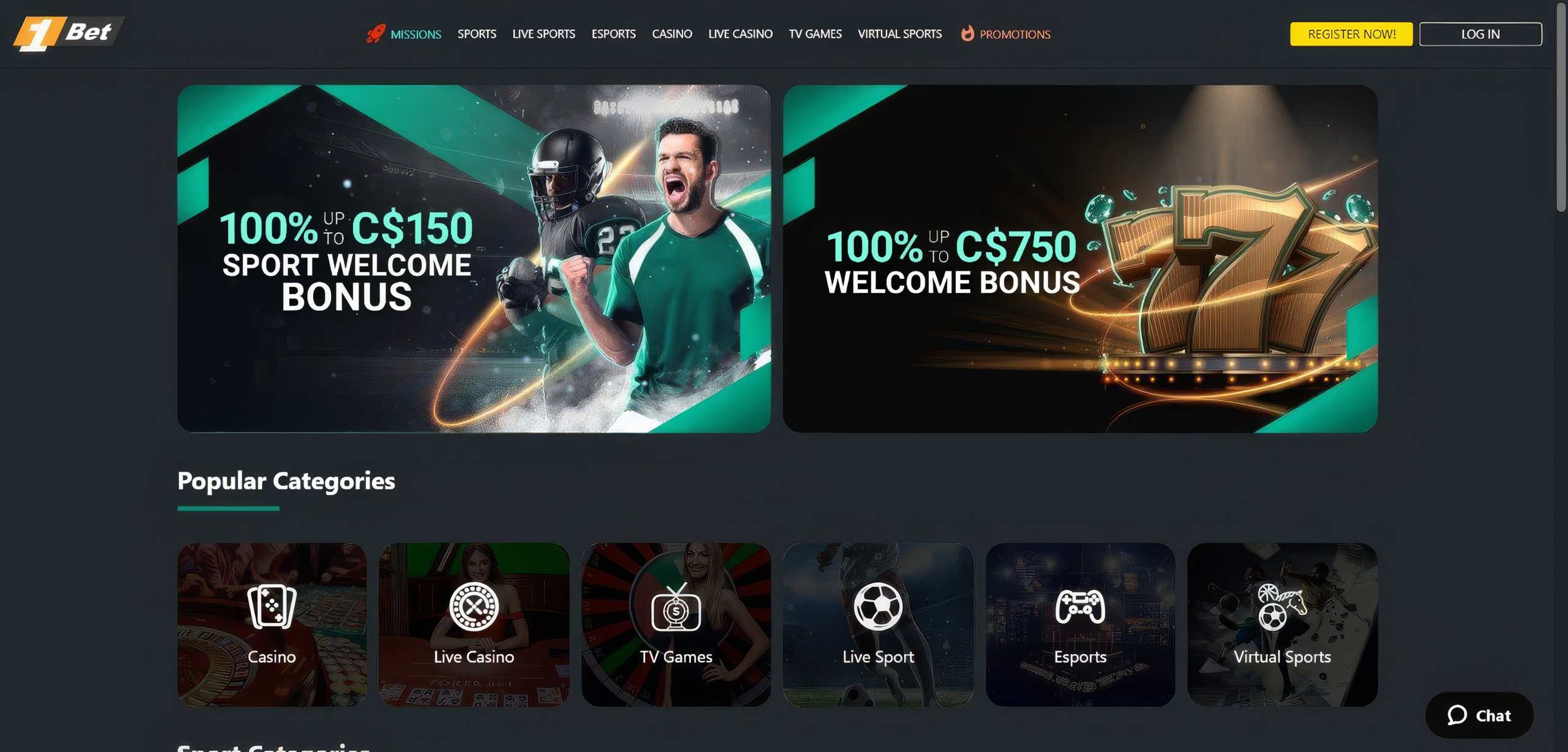 1Bet desktop screenshot 1