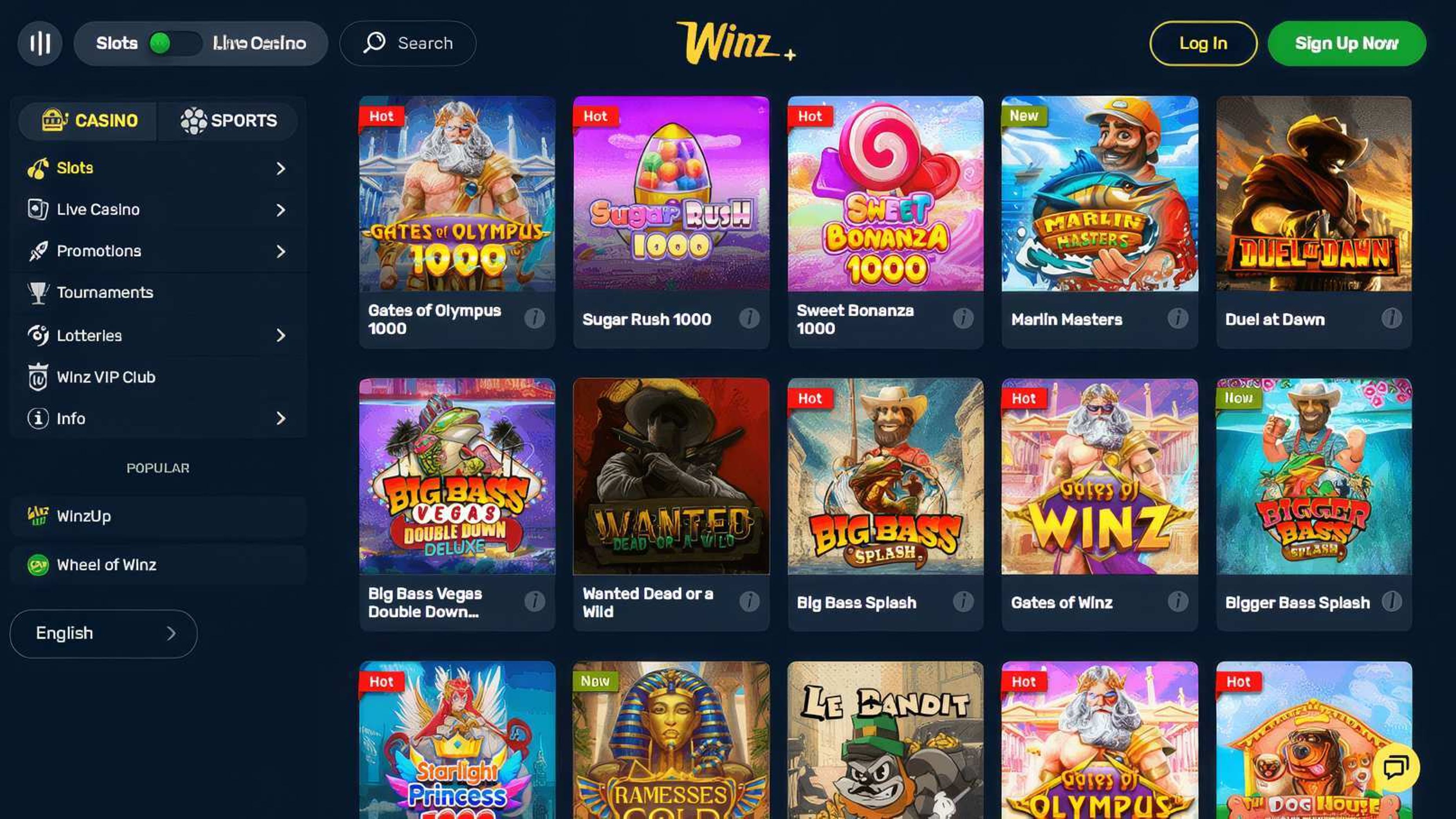 Winz.io desktop screenshot 2