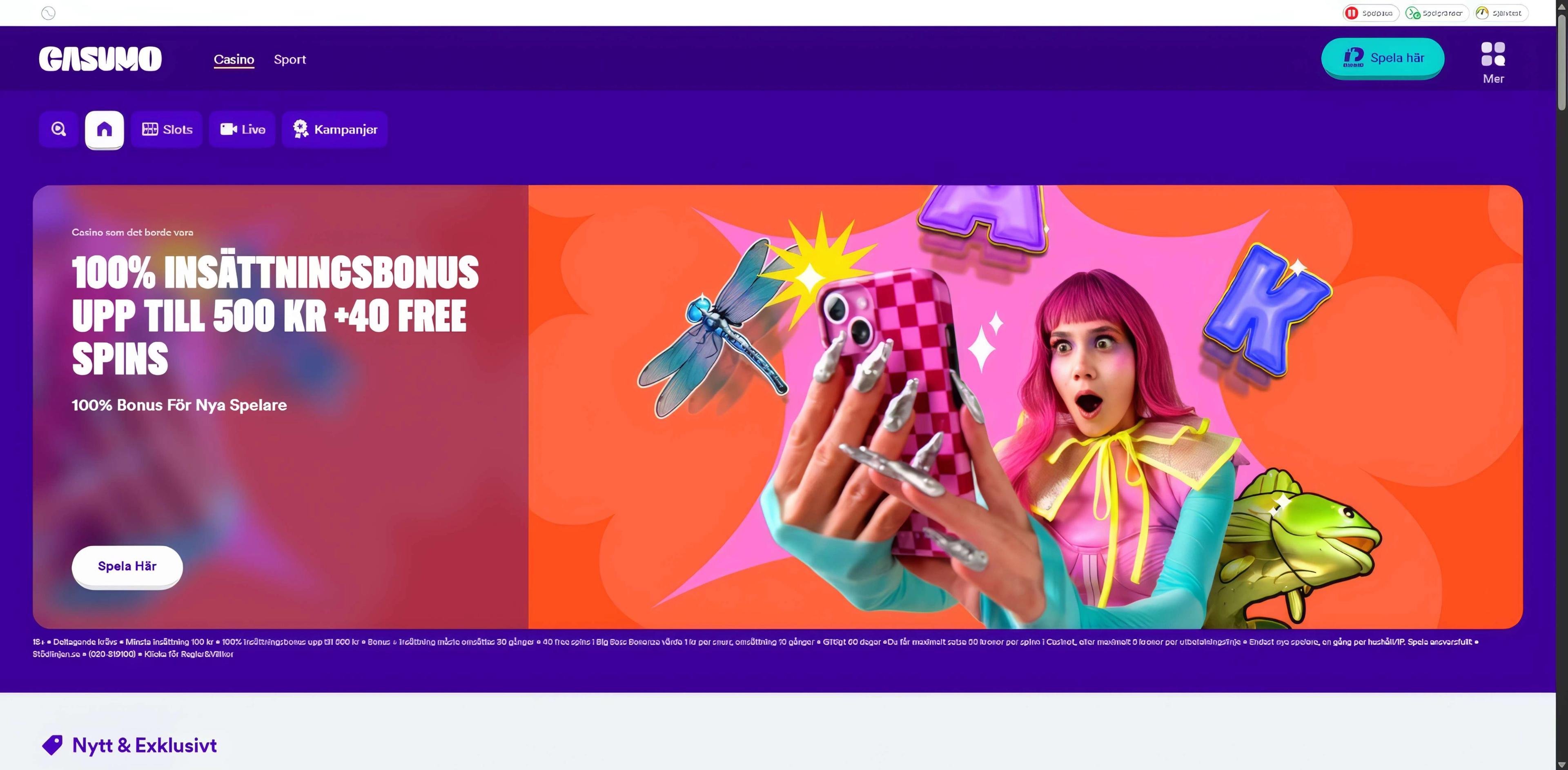 Casumo desktop screenshot 1