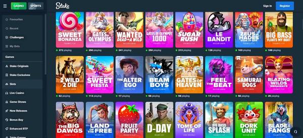 Stake.com desktop screenshot 2