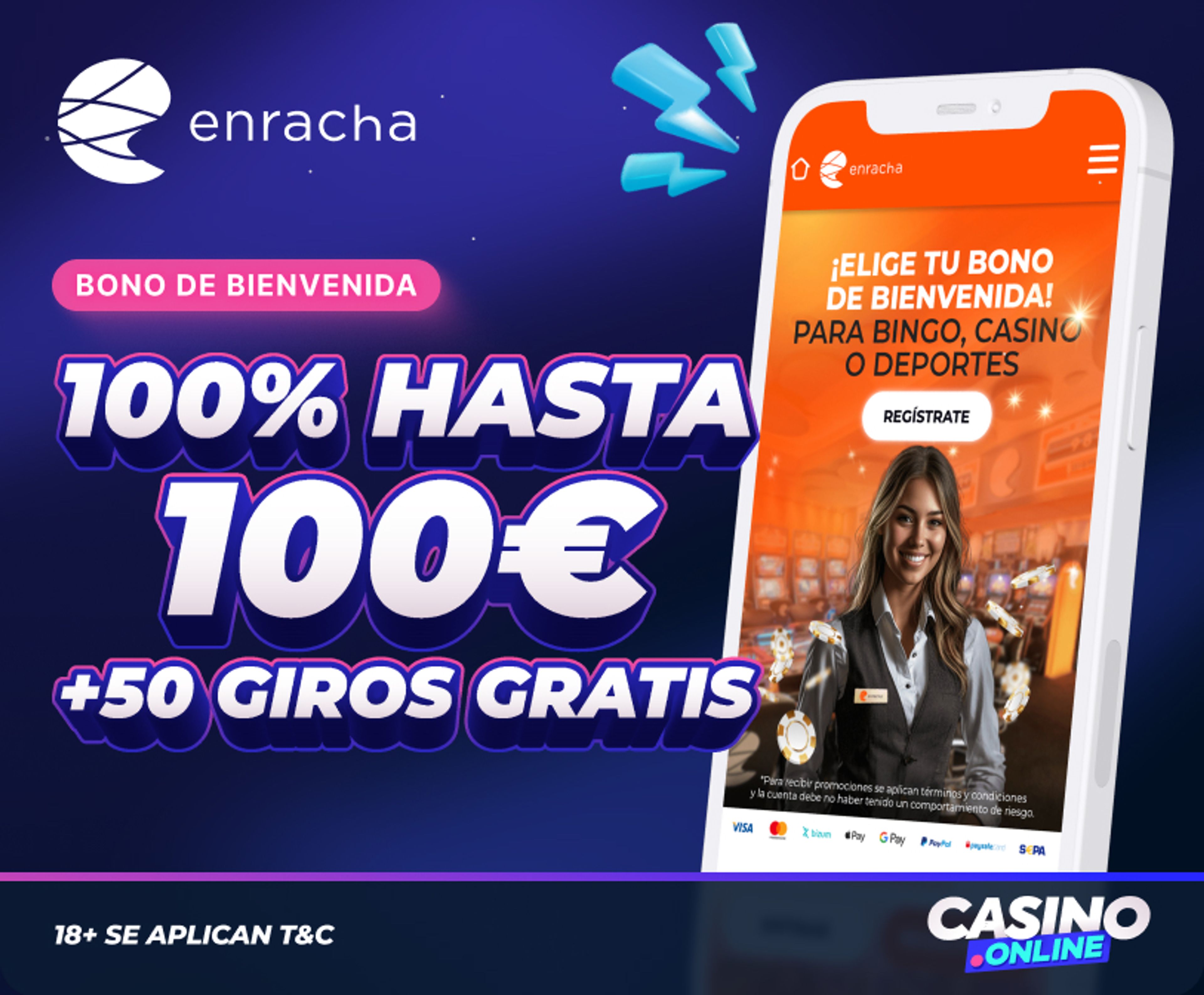 Bono de bienvenida de EnRacha.es. 