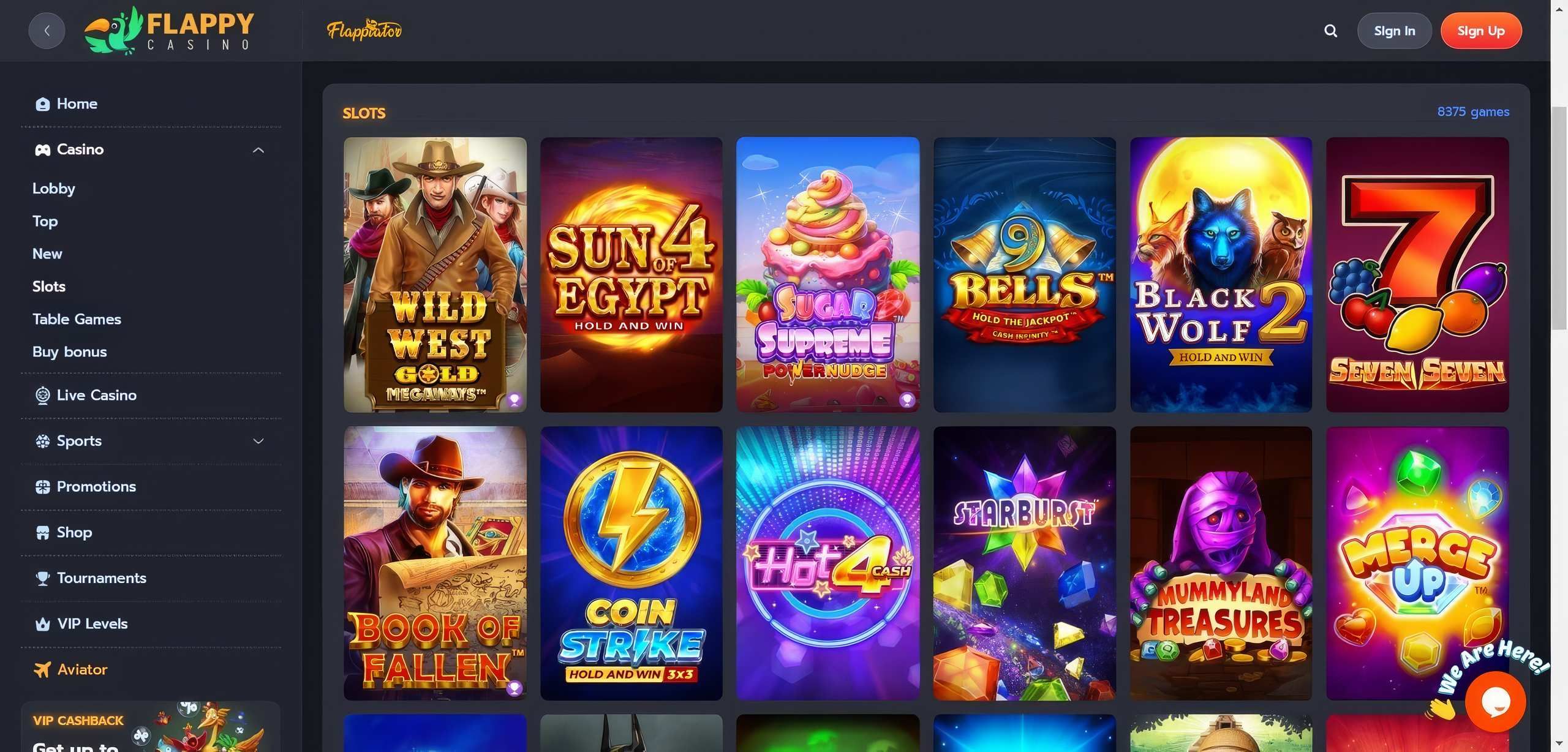 Flappy Casino desktop screenshot 2