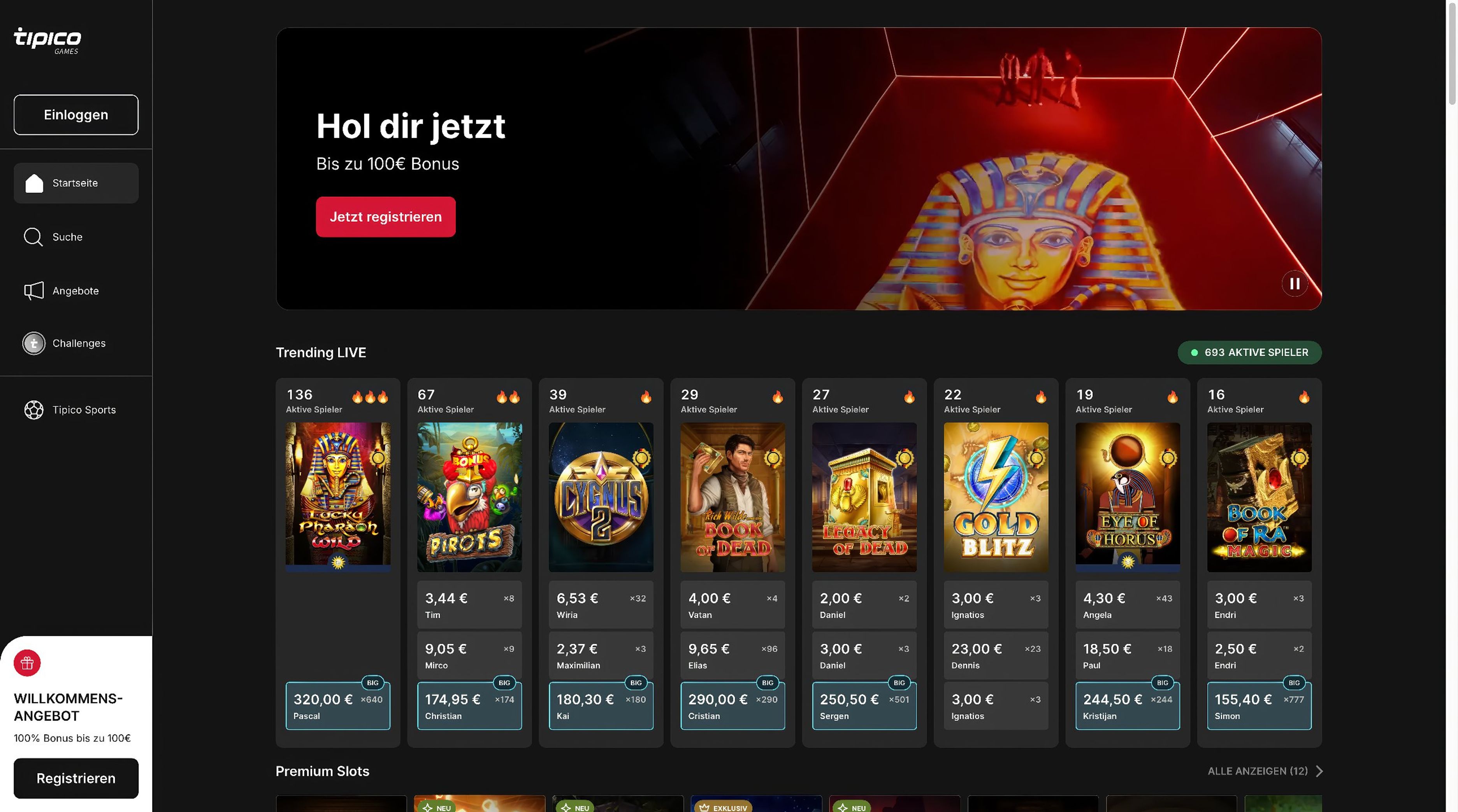 Tipico Games desktop screenshot 1