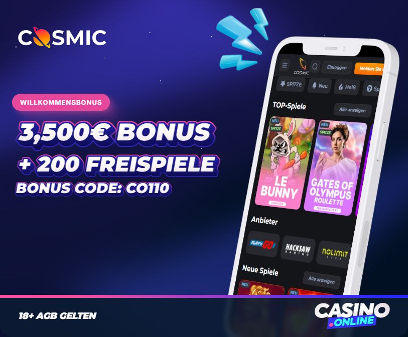 CosmicSlot Casino Willkommensbonus