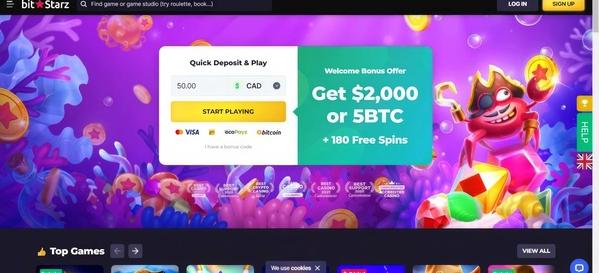 BitStarz desktop screenshot 1