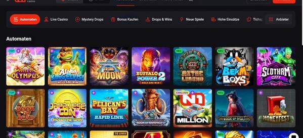 N1bet Casino Homepage Desktop