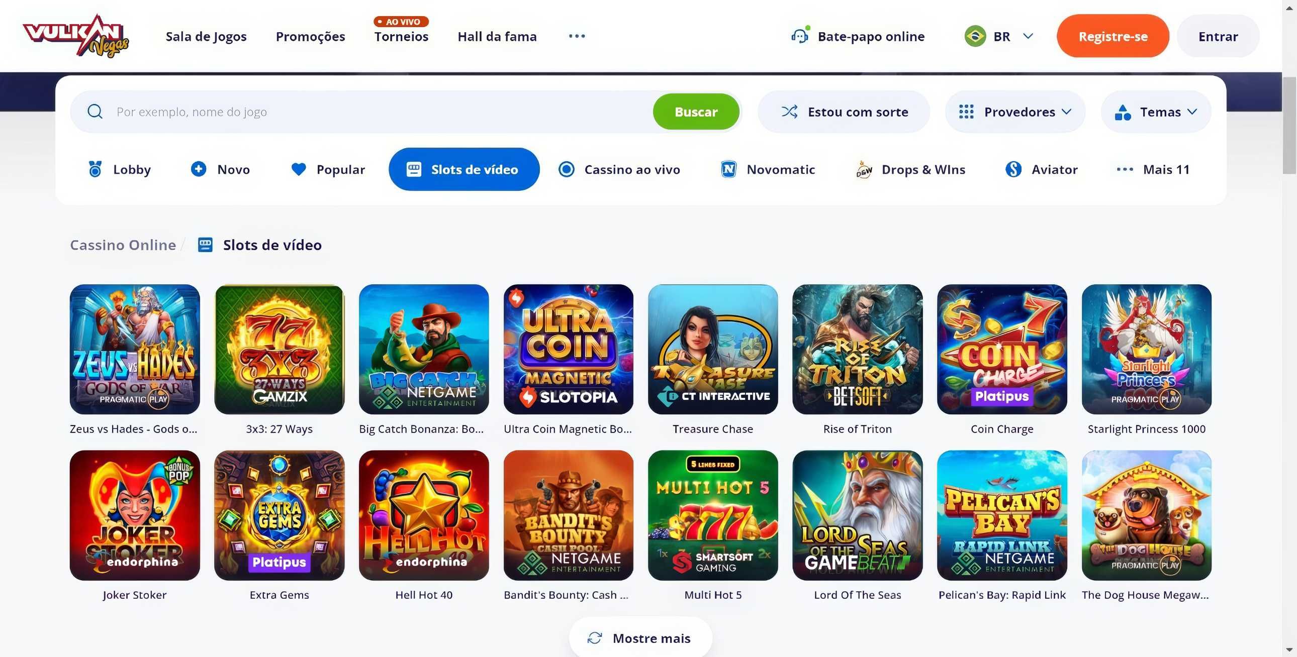 Vulkan Vegas desktop screenshot 2