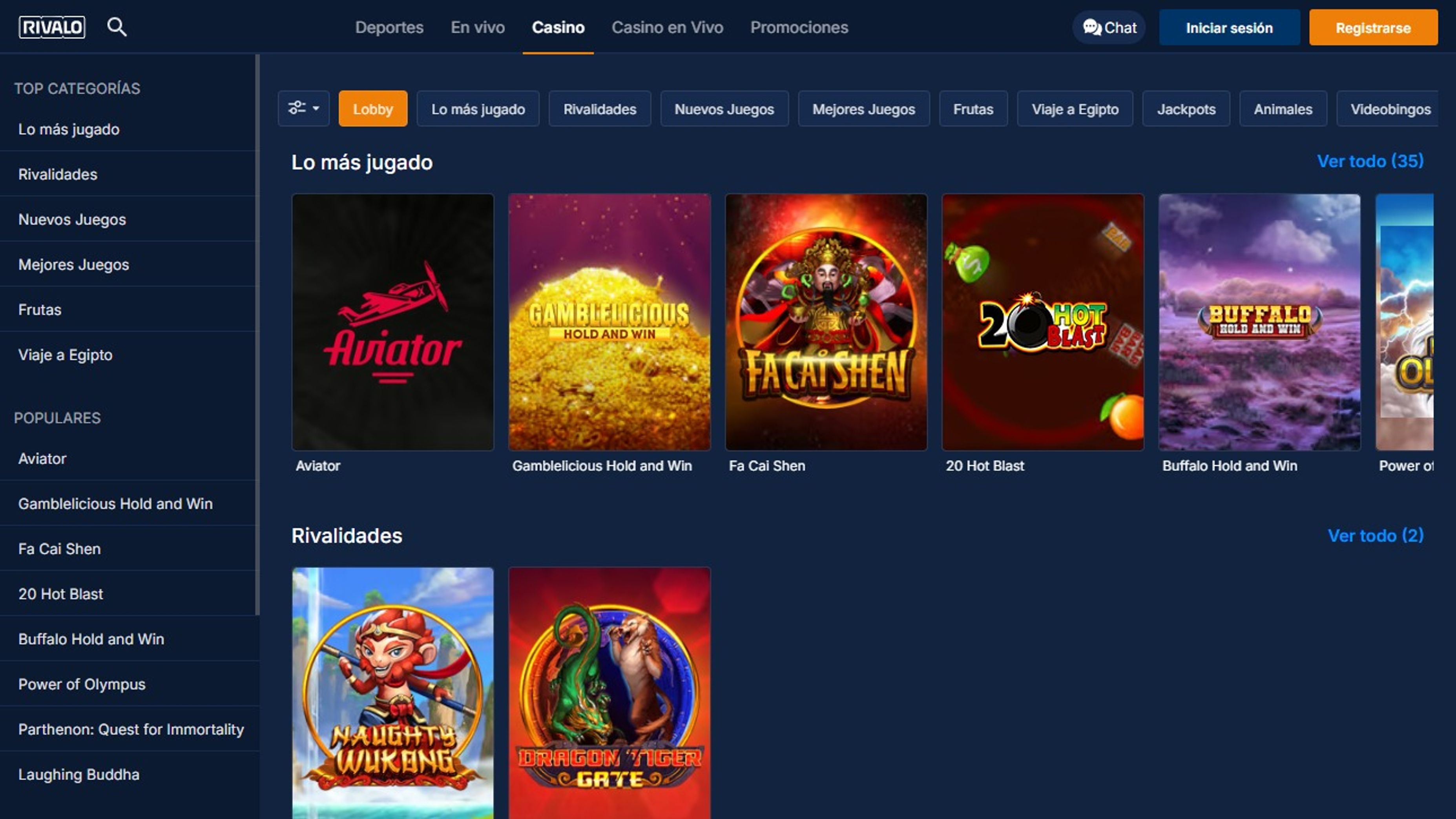 Rivalo desktop screenshot 1