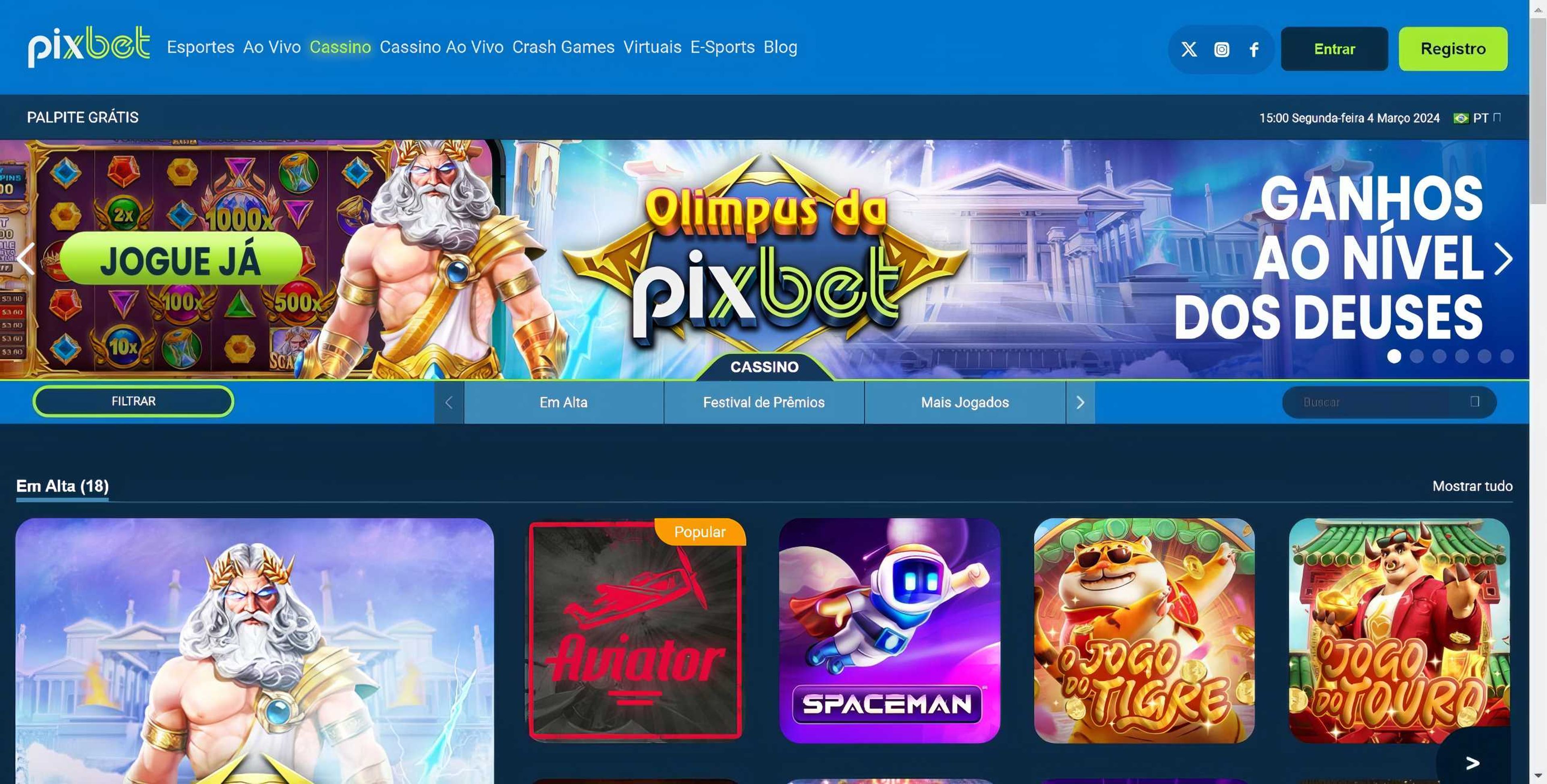 Pixbet desktop screenshot 1