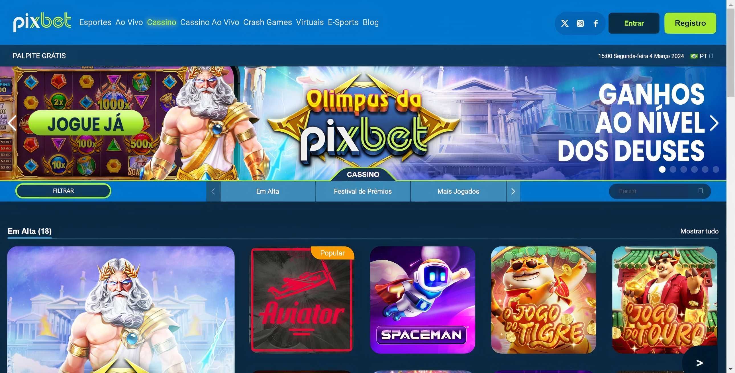 Pixbet desktop screenshot 1