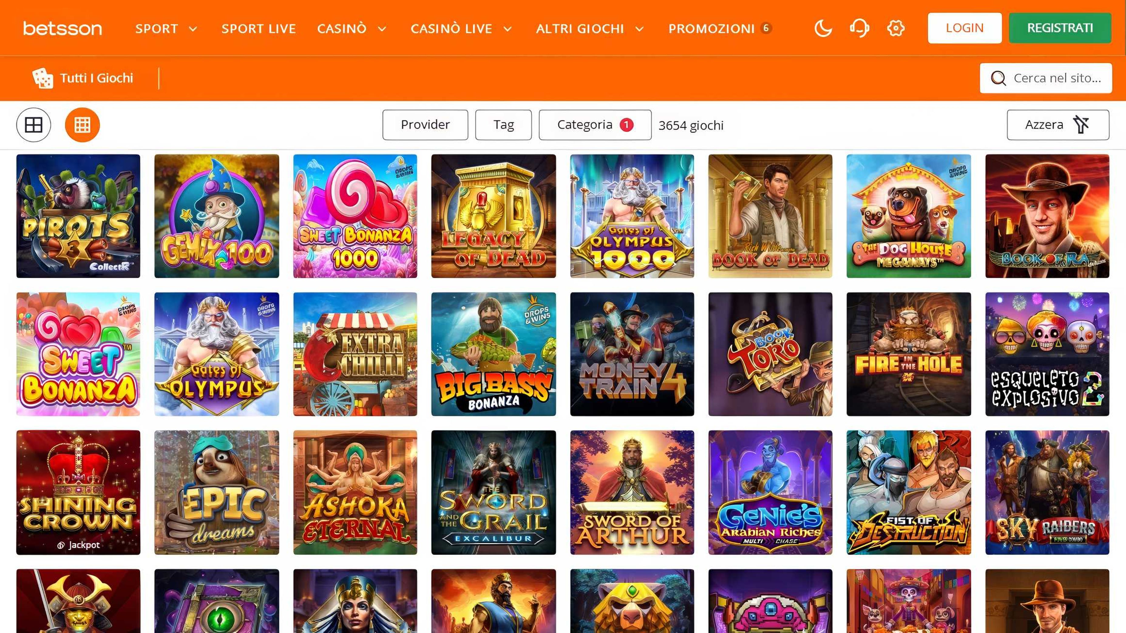 Betsson desktop screenshot 2